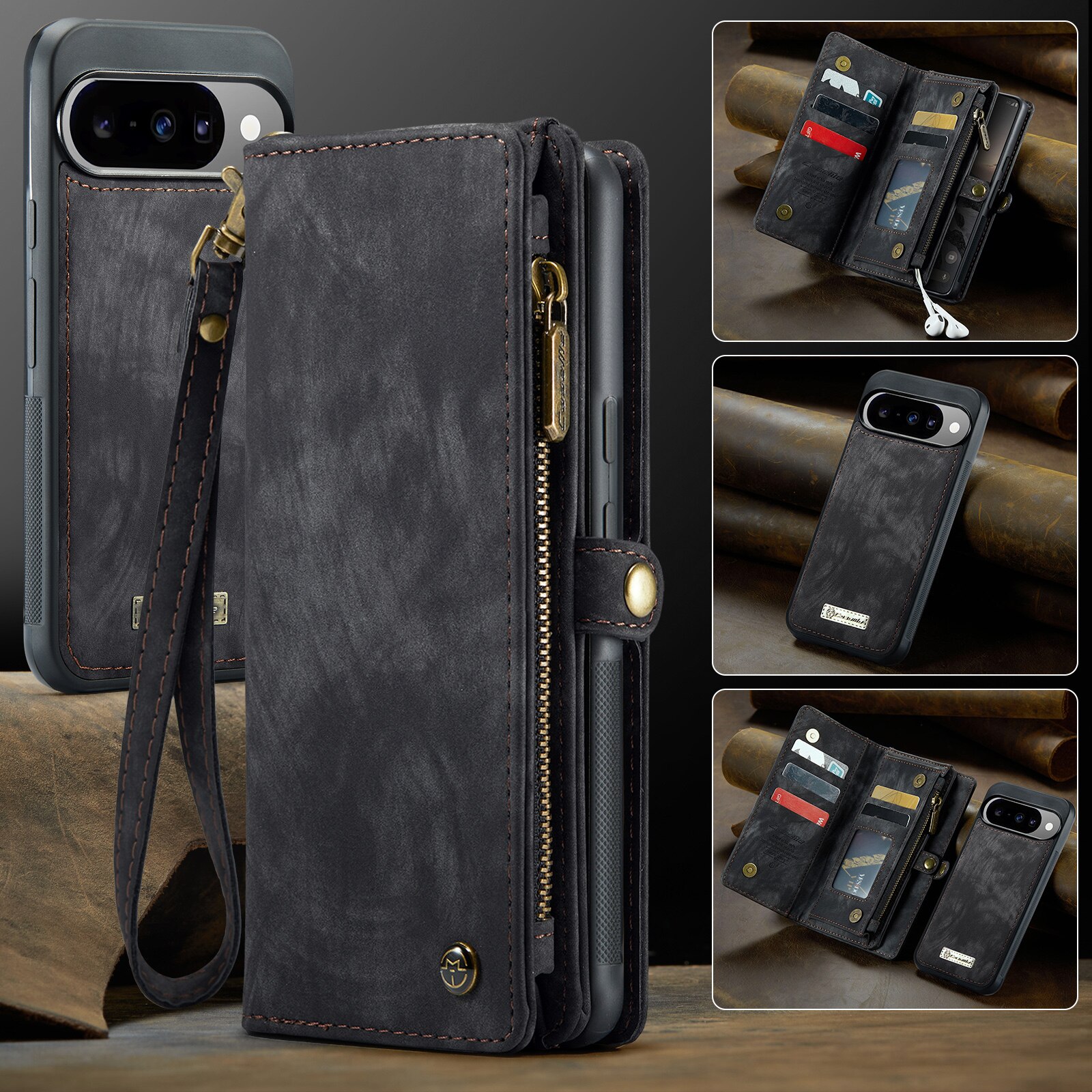 Cover portafoglio Multi-Slot Google Pixel 10 Grigio