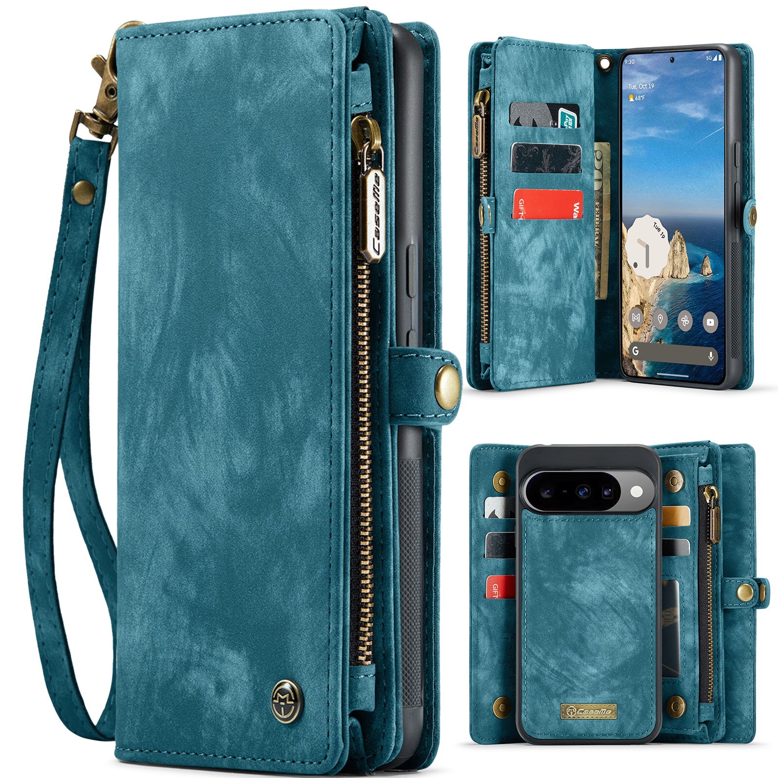 Cover portafoglio Multi-Slot Google Pixel 10 Pro Blu