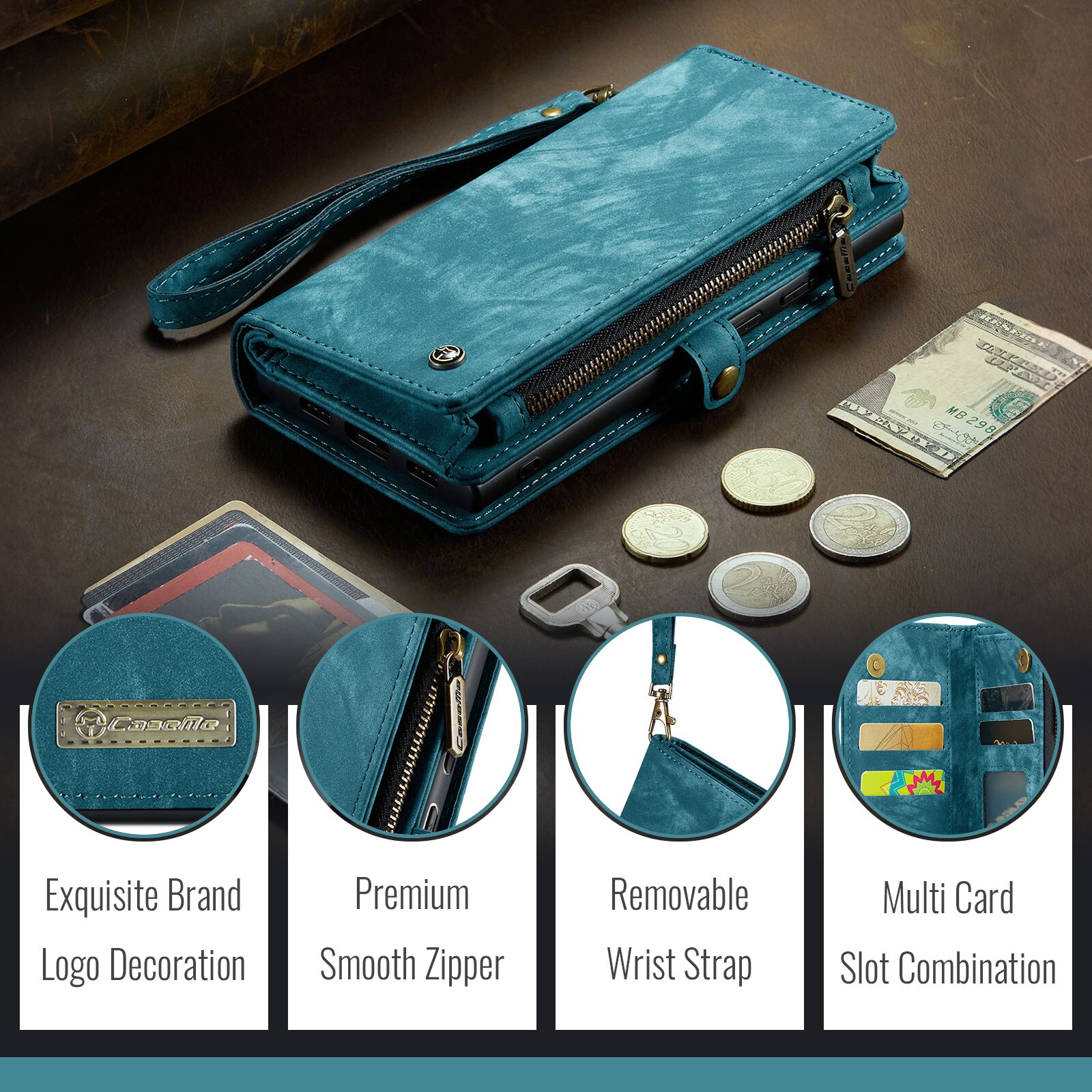 Cover portafoglio Multi-Slot Google Pixel 10 Blu