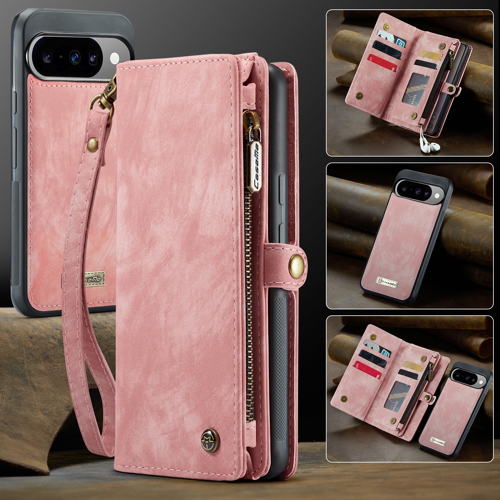 Cover portafoglio Multi-Slot Google Pixel 10 Rosa