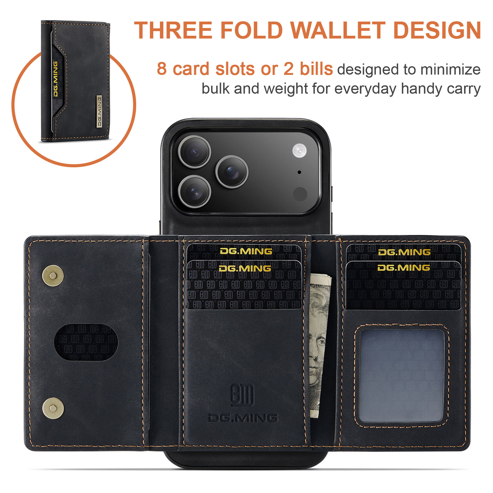 Cover Magnetic Card SlotiPhone 17 Pro Nero