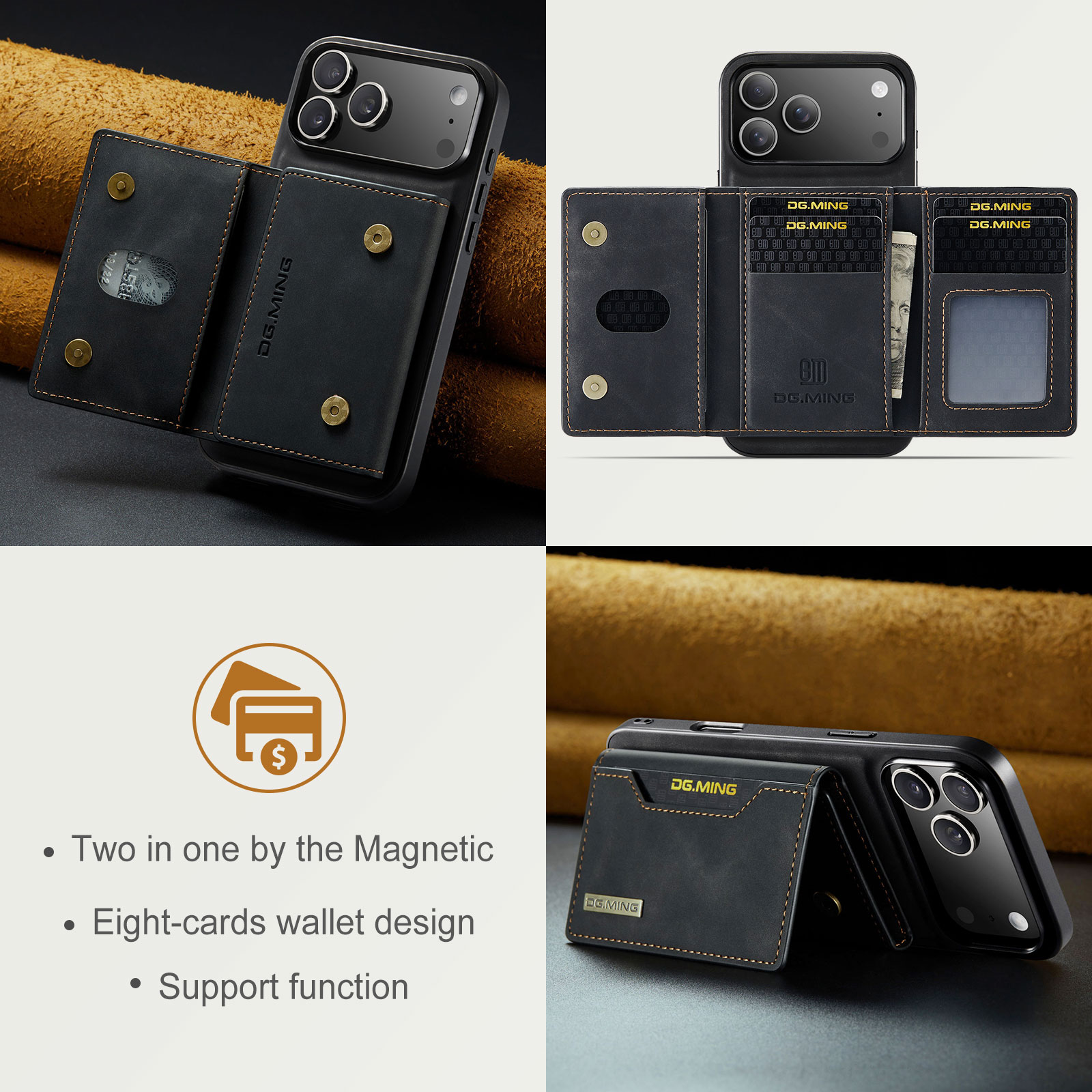Cover Magnetic Card SlotiPhone 17 Pro Nero