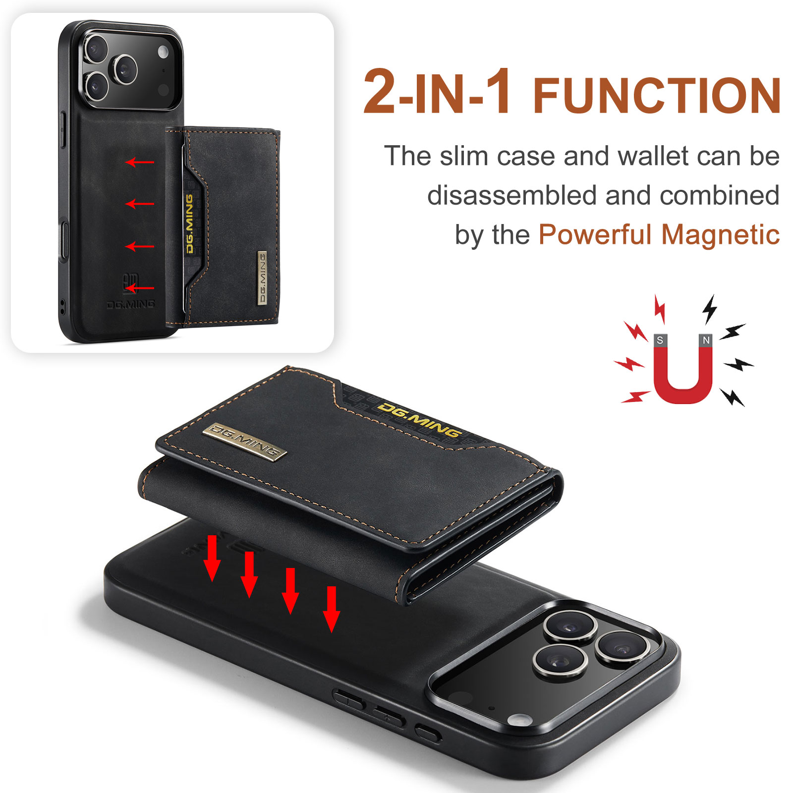 Cover Magnetic Card SlotiPhone 17 Pro Nero