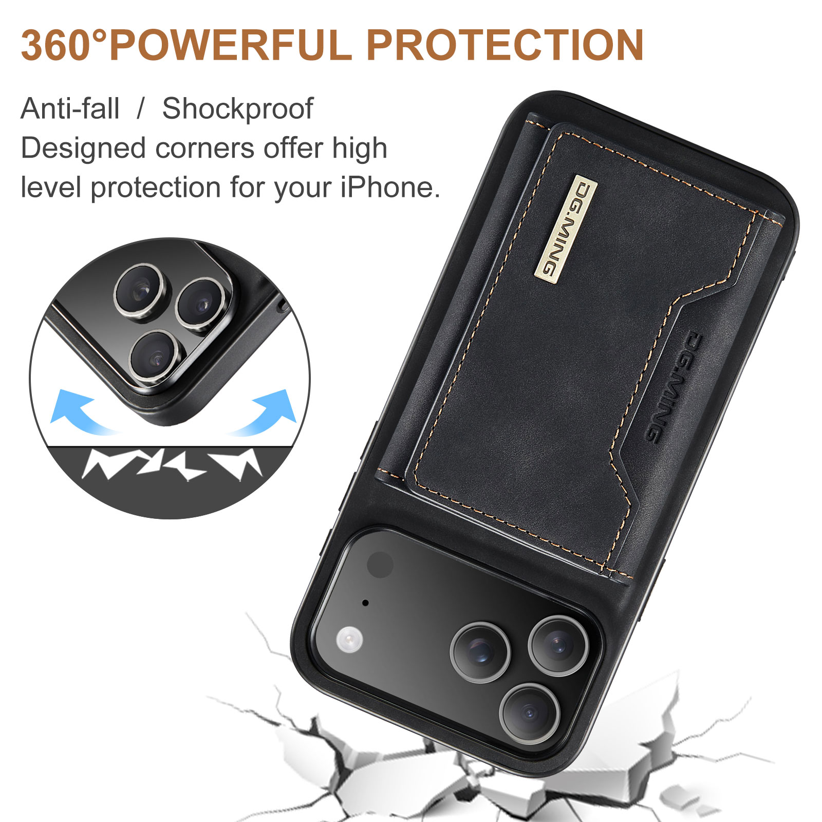 Cover Magnetic Card SlotiPhone 17 Pro Nero