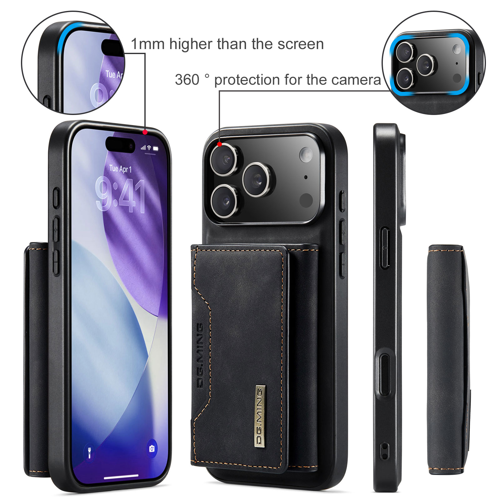 Cover Magnetic Card SlotiPhone 17 Pro Nero