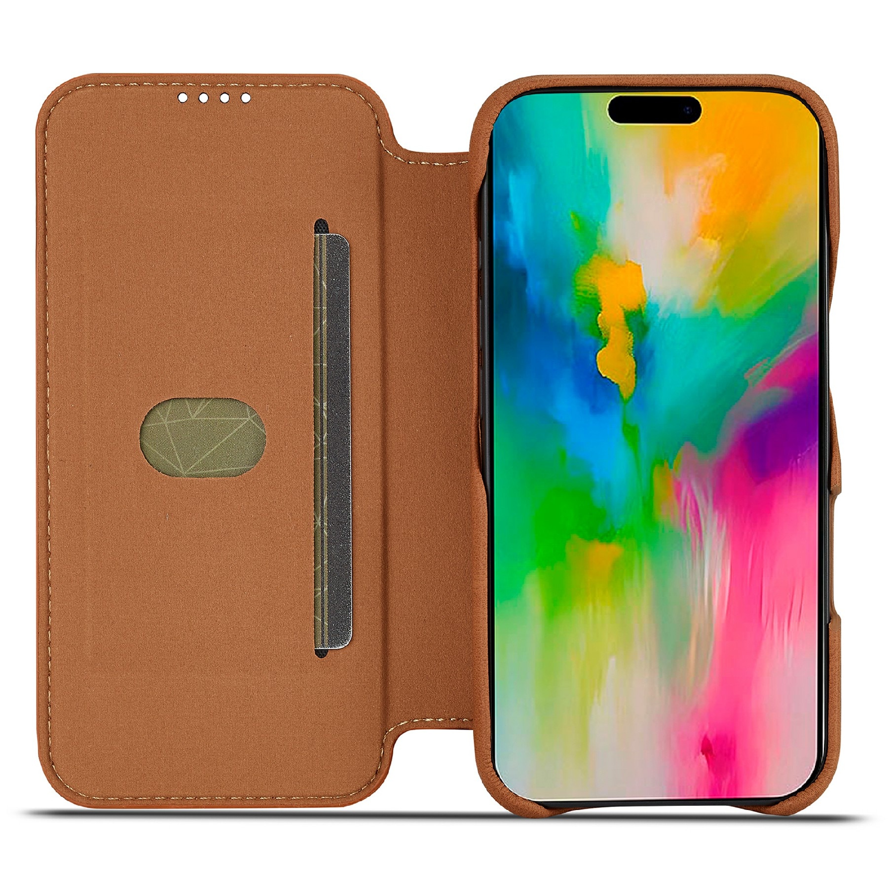 Custodie a portafoglio sottili iPhone 17 Cognac