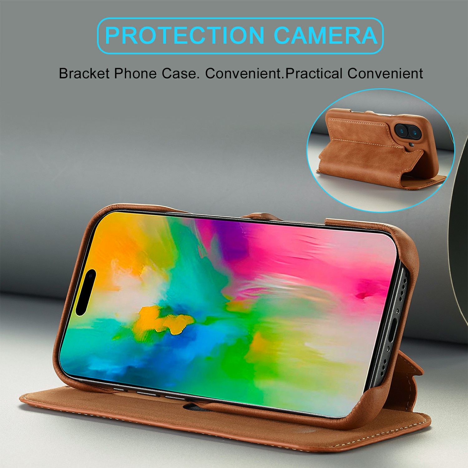 Custodie a portafoglio sottili iPhone 17 Cognac