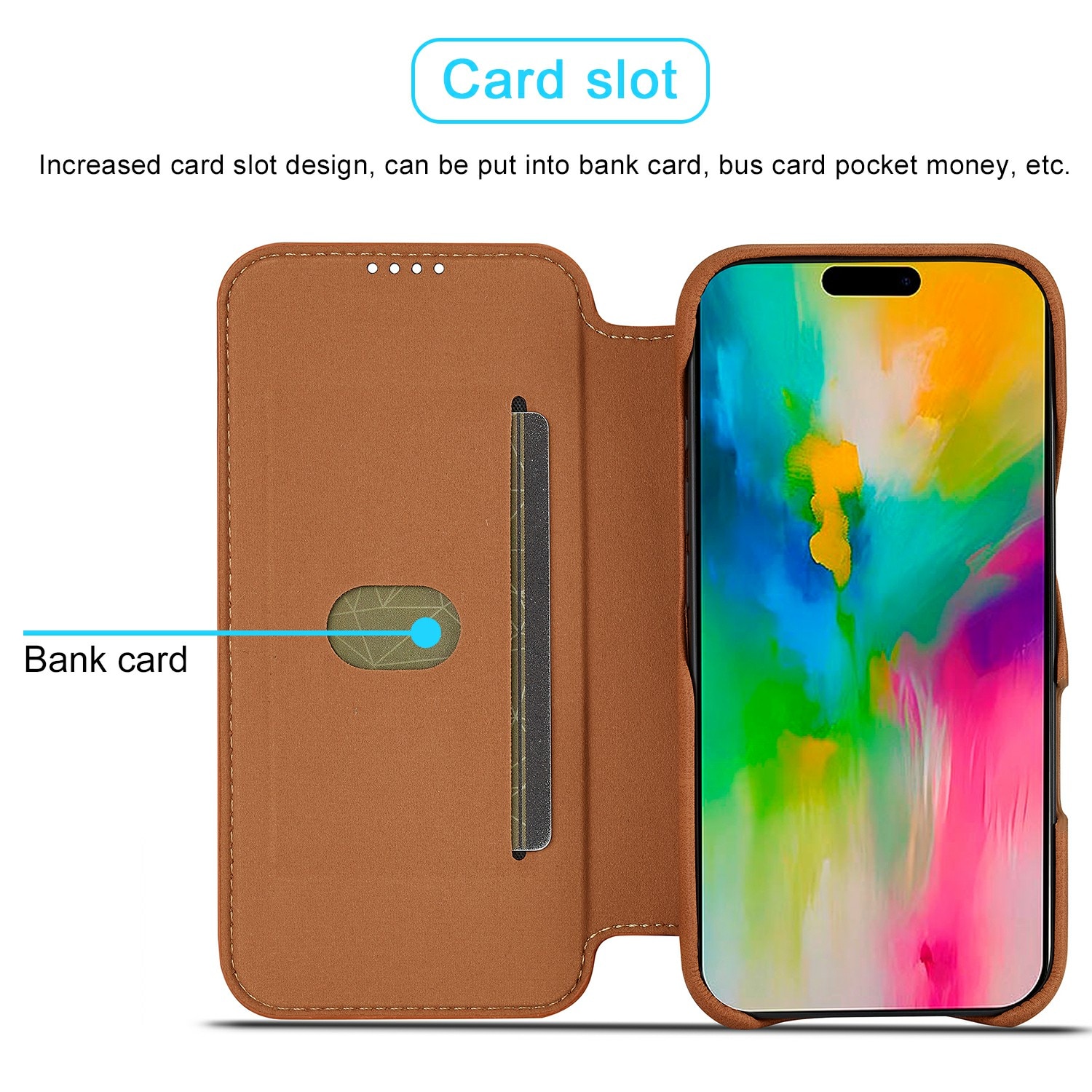 Custodie a portafoglio sottili iPhone 17 Cognac
