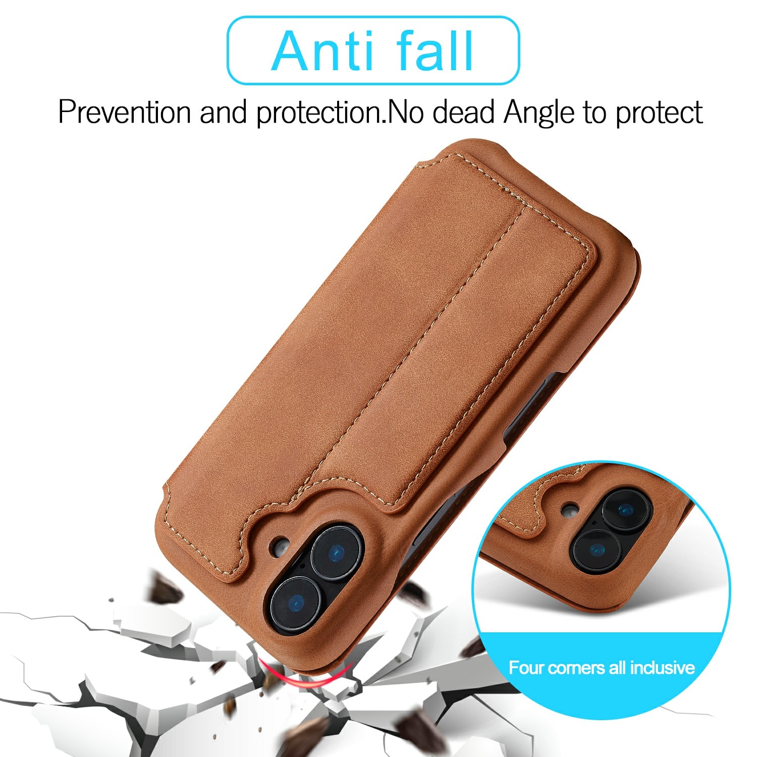 Custodie a portafoglio sottili iPhone 17 Cognac