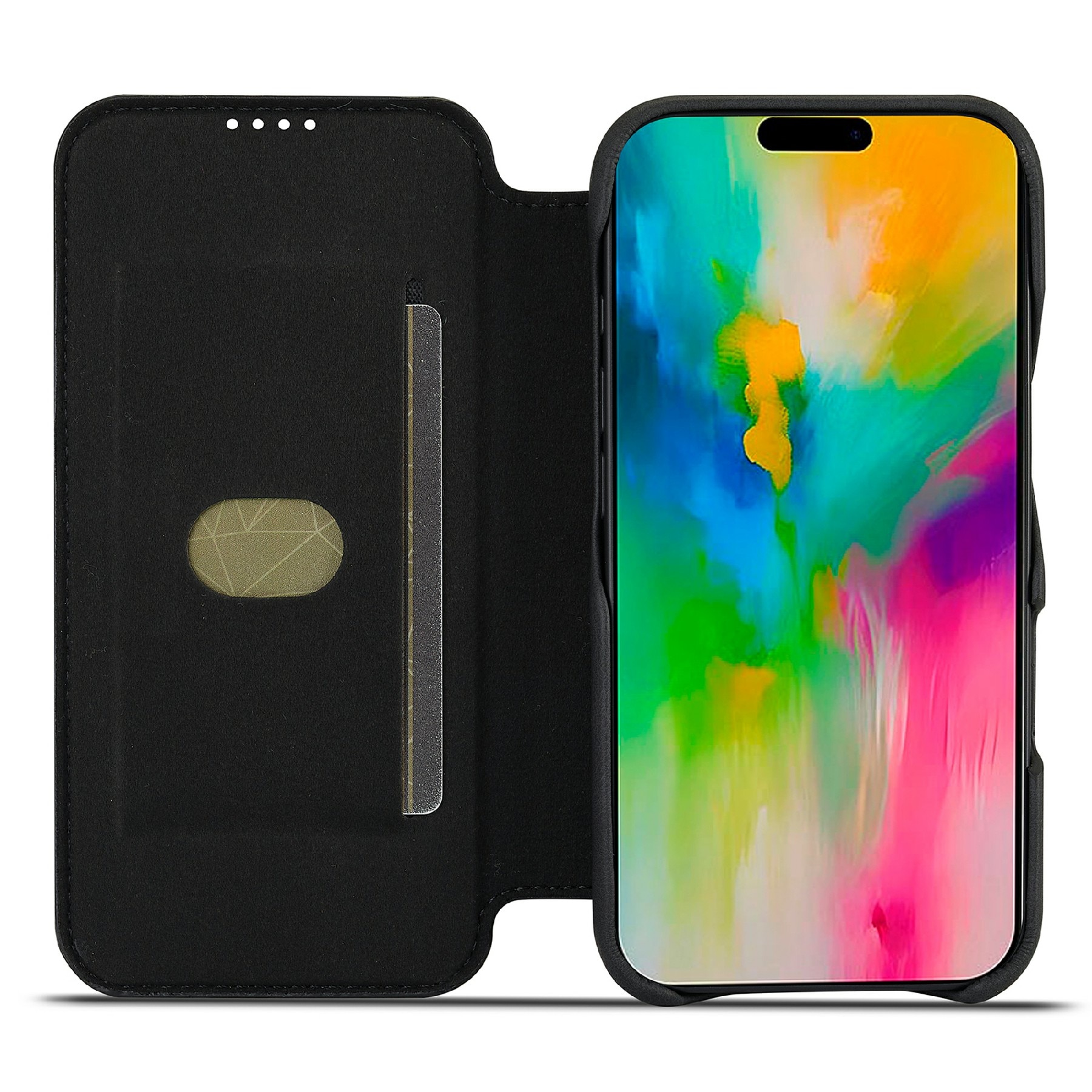Custodie a portafoglio sottili iPhone 17 nero