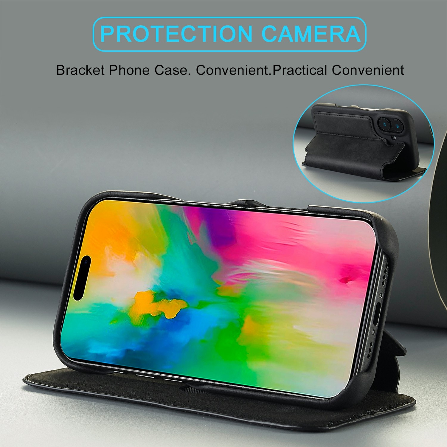Custodie a portafoglio sottili iPhone 17 nero