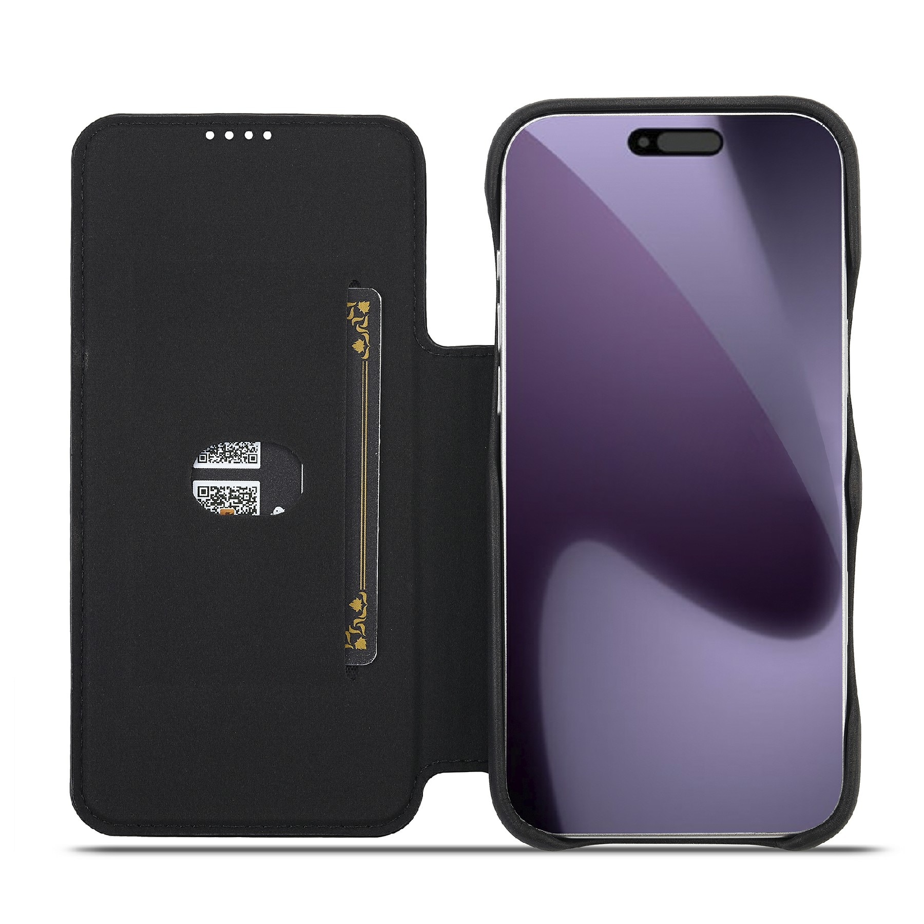 Custodie a portafoglio sottili iPhone 17 Pro Nero