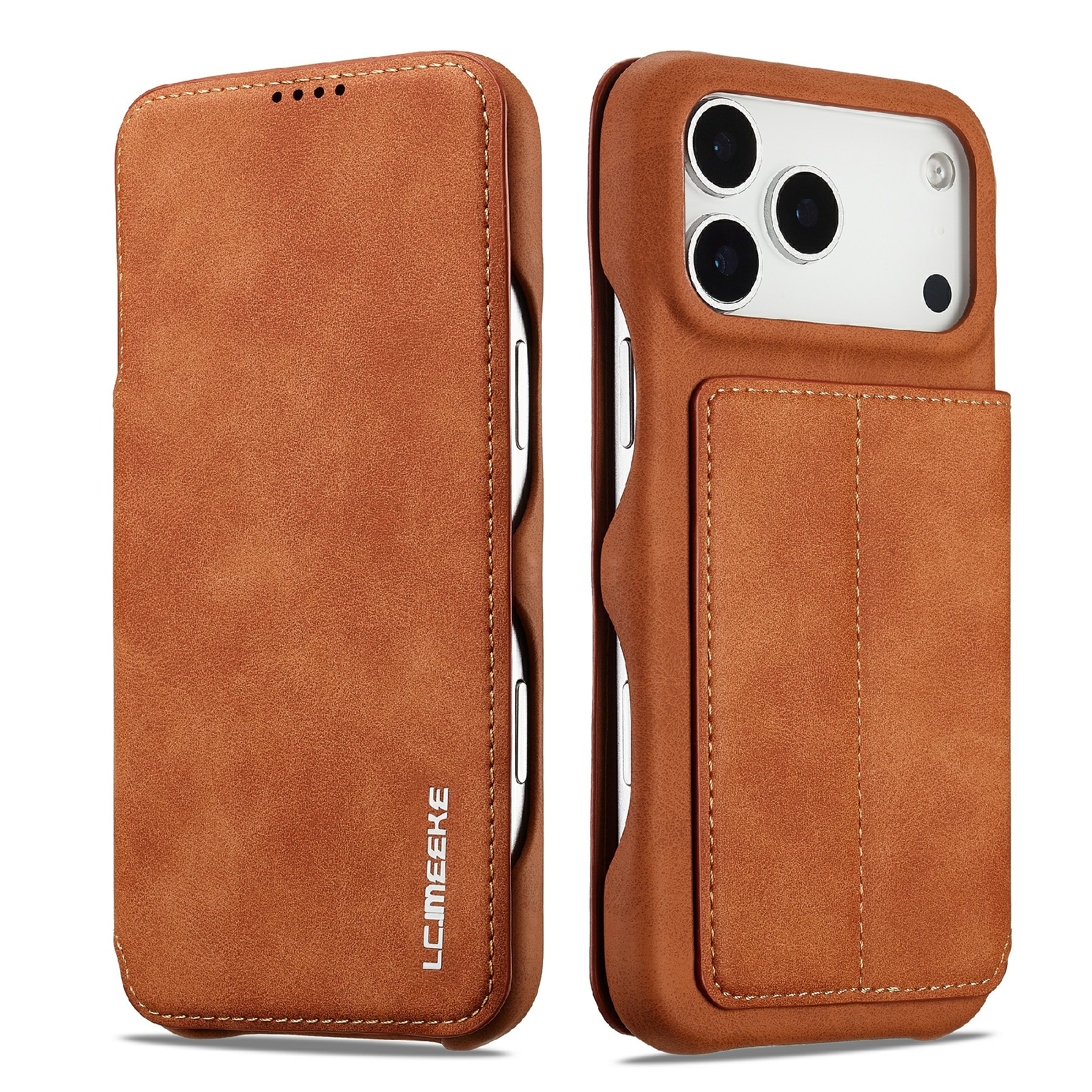 Custodie a portafoglio sottili iPhone 17 Pro Cognac