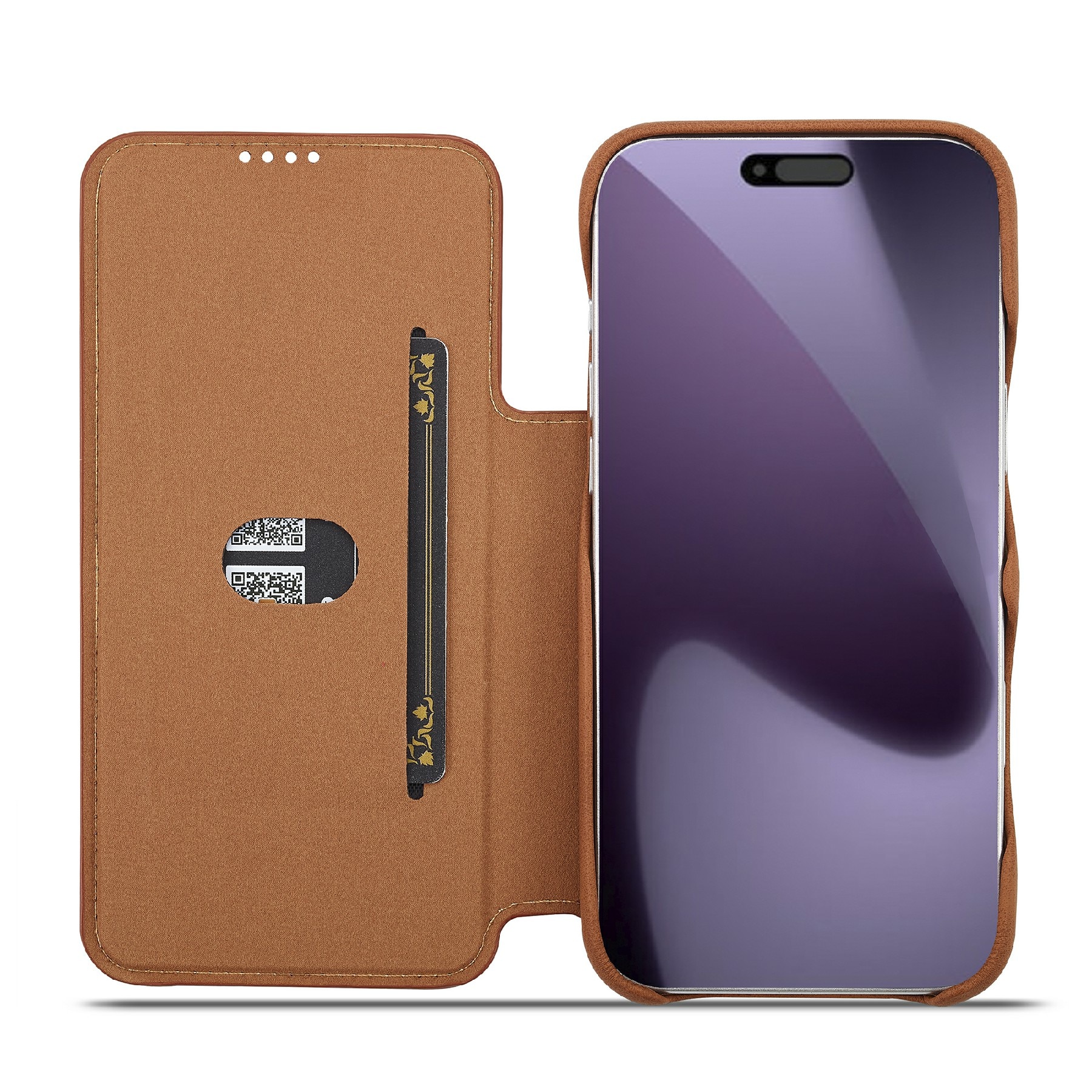 Custodie a portafoglio sottili iPhone 17 Pro Cognac