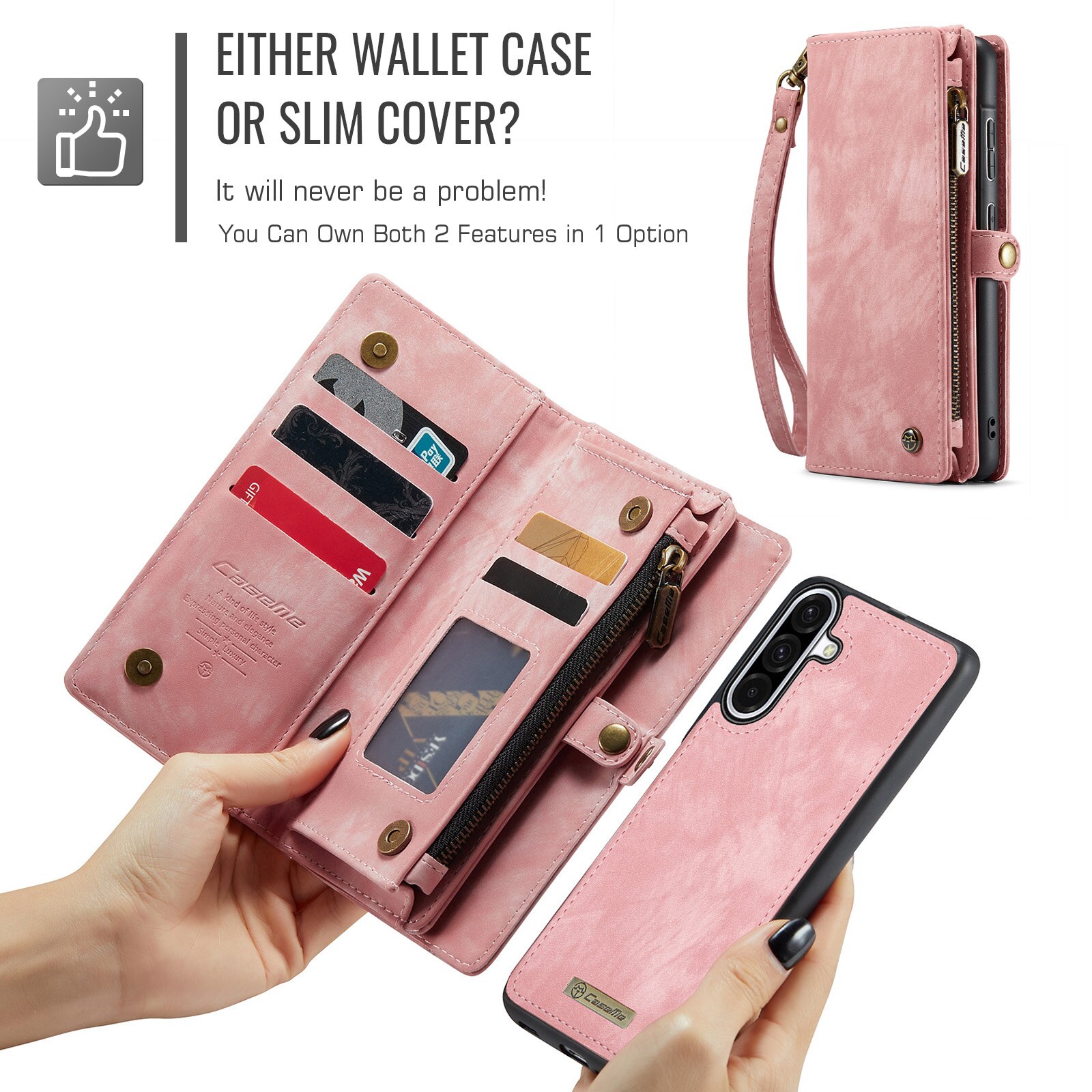Cover portafoglio Multi-Slot Samsung Galaxy A17 Rosa