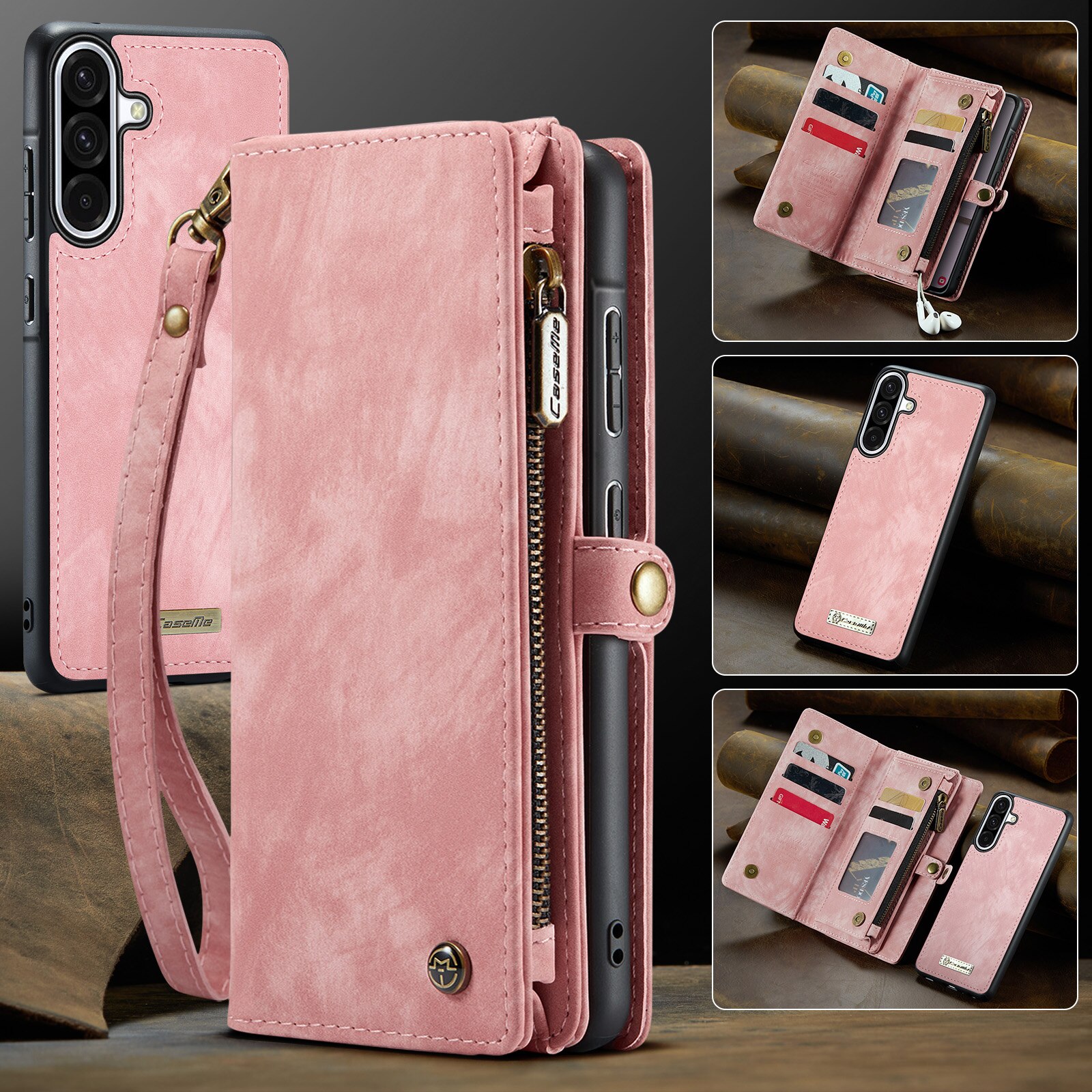 Cover portafoglio Multi-Slot Samsung Galaxy A17 Rosa