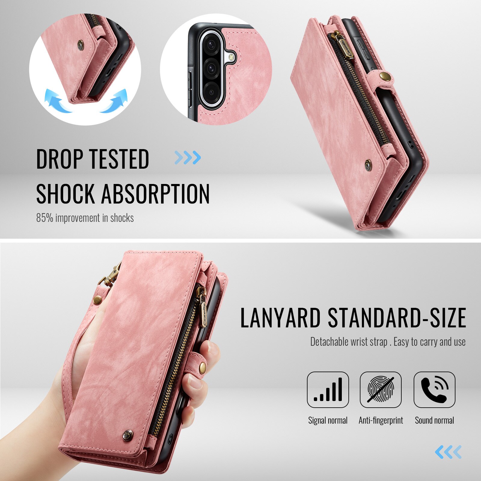 Cover portafoglio Multi-Slot Samsung Galaxy A17 Rosa