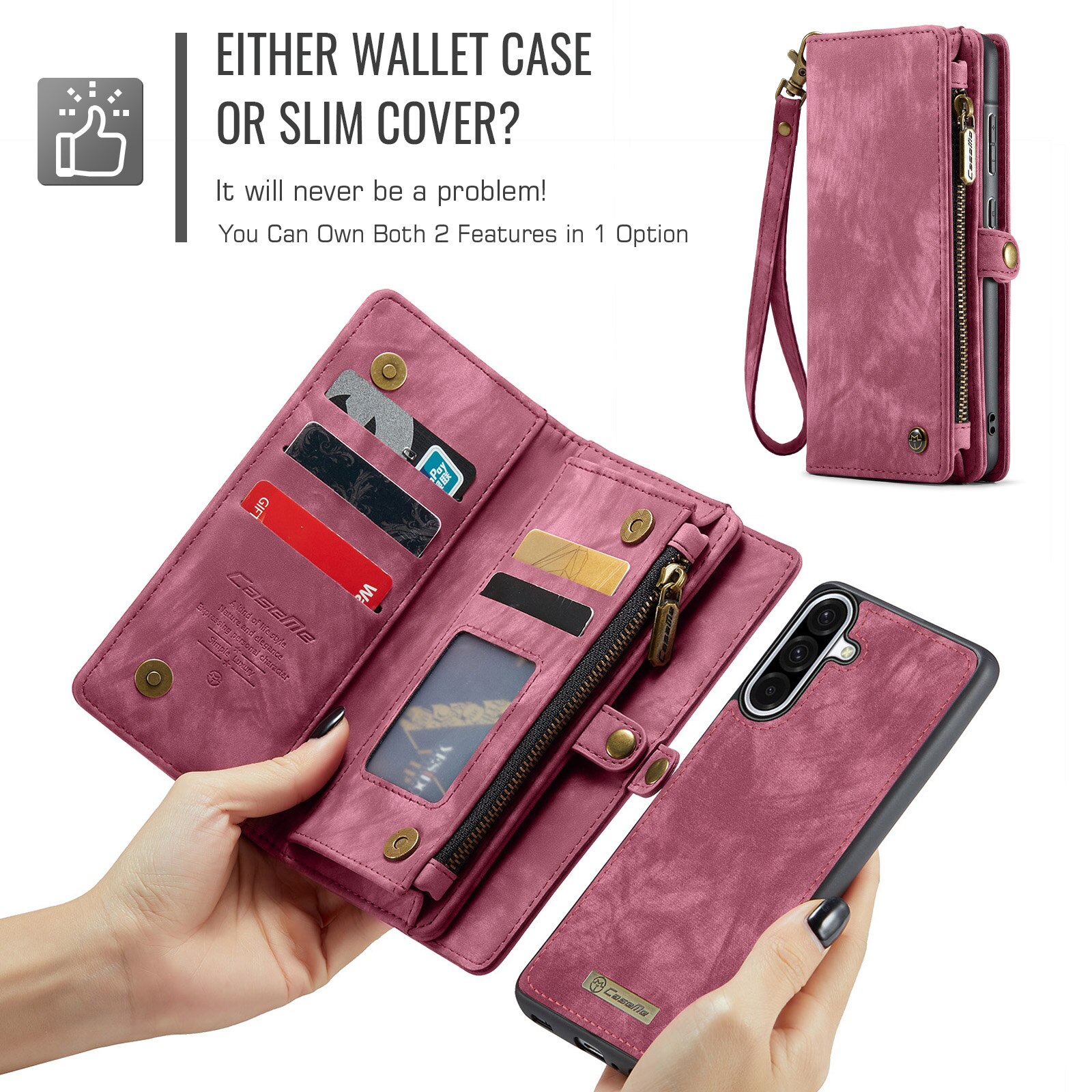 Cover portafoglio Multi-Slot Samsung Galaxy A17 Rosso