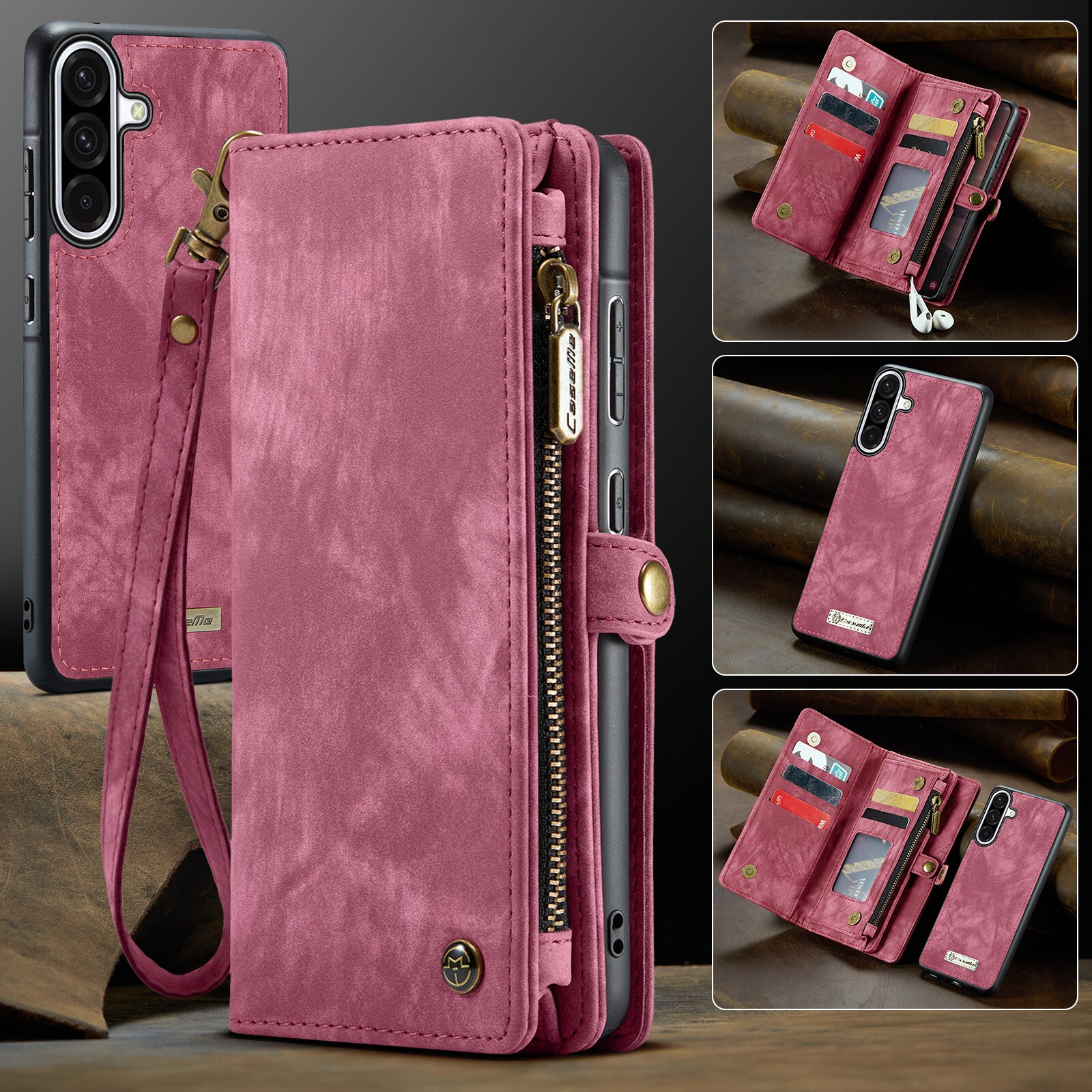 Cover portafoglio Multi-Slot Samsung Galaxy A17 Rosso