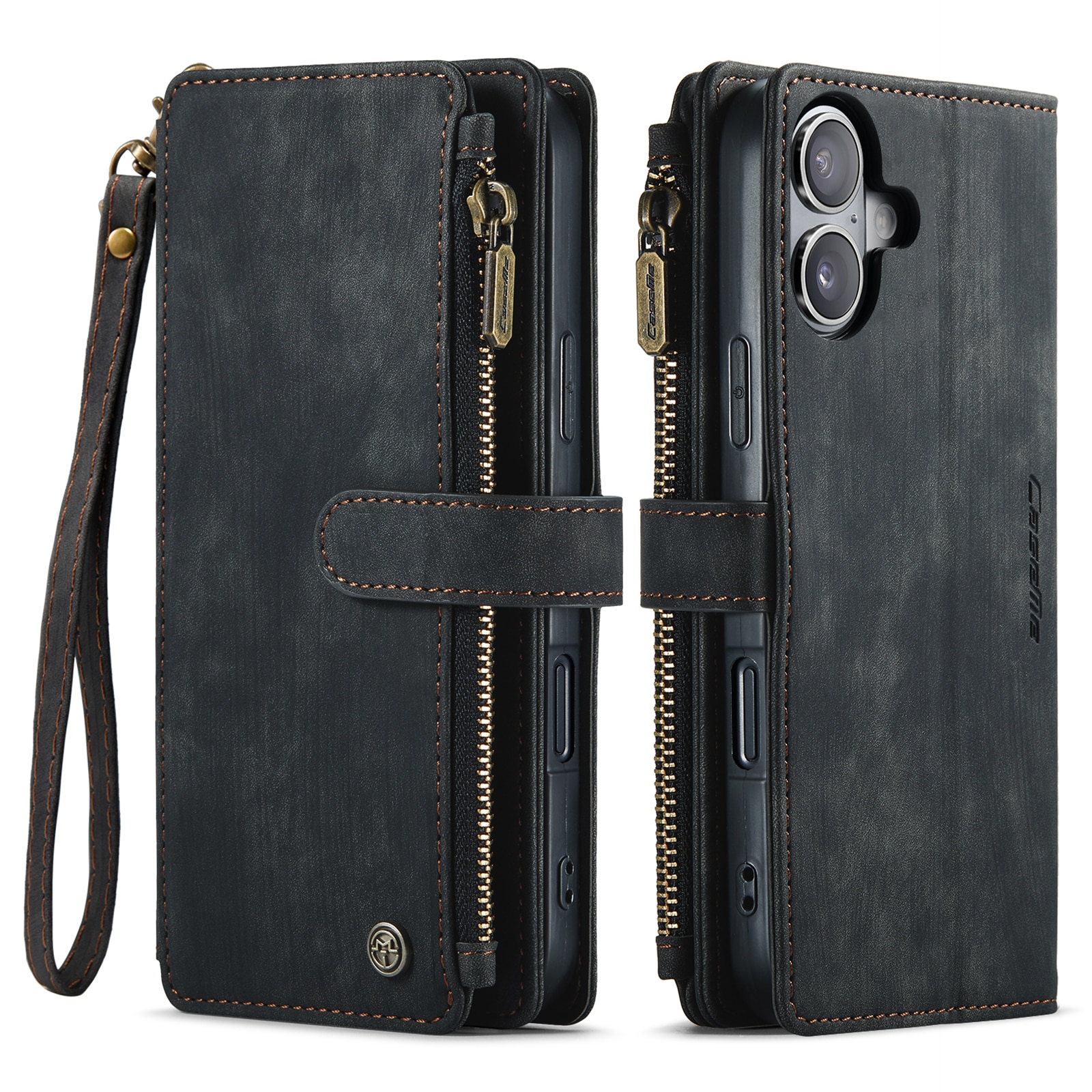 Custodie a portafoglio Zipper iPhone 17 Nero