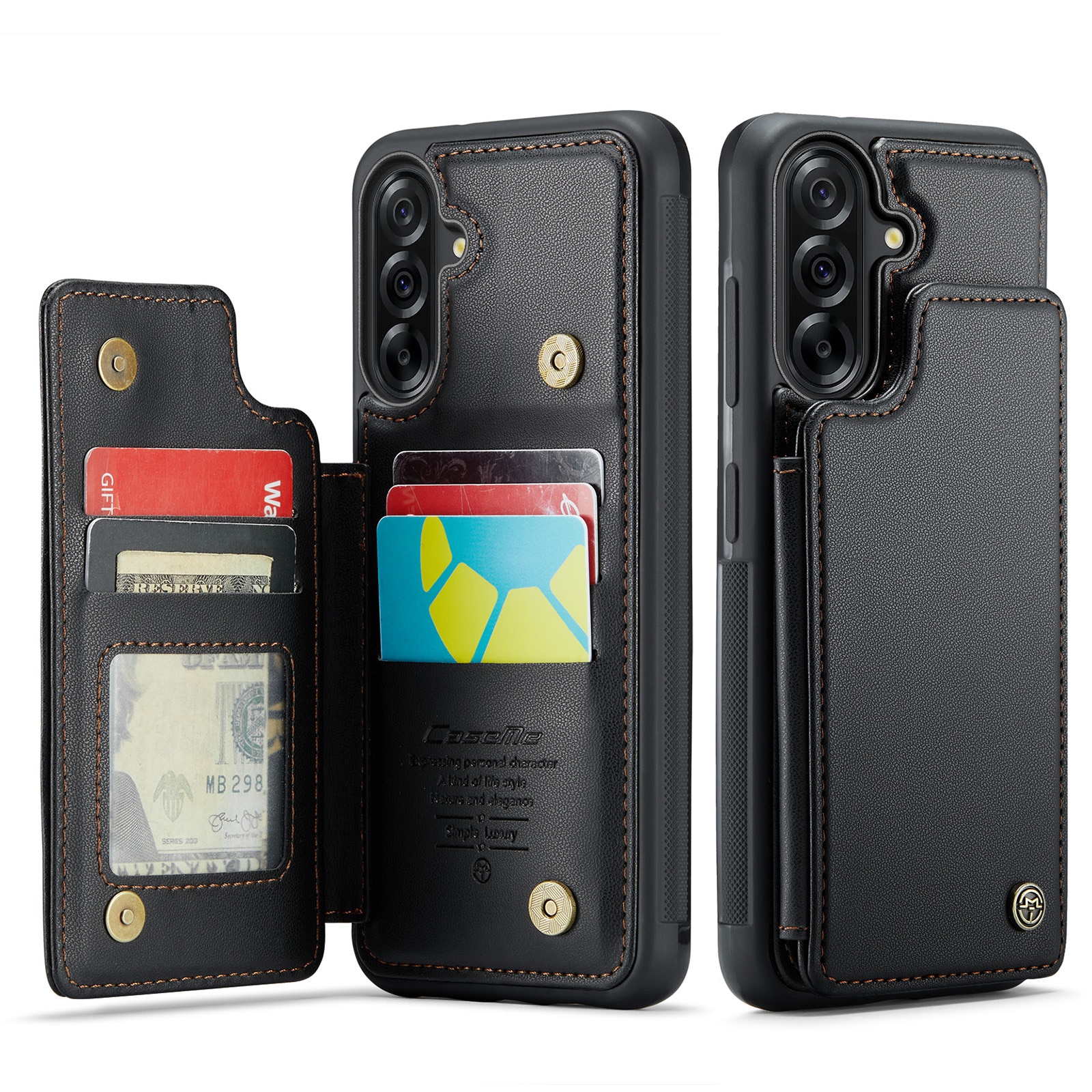 Cover con portacarte anti-RFID Samsung Galaxy A17 nero