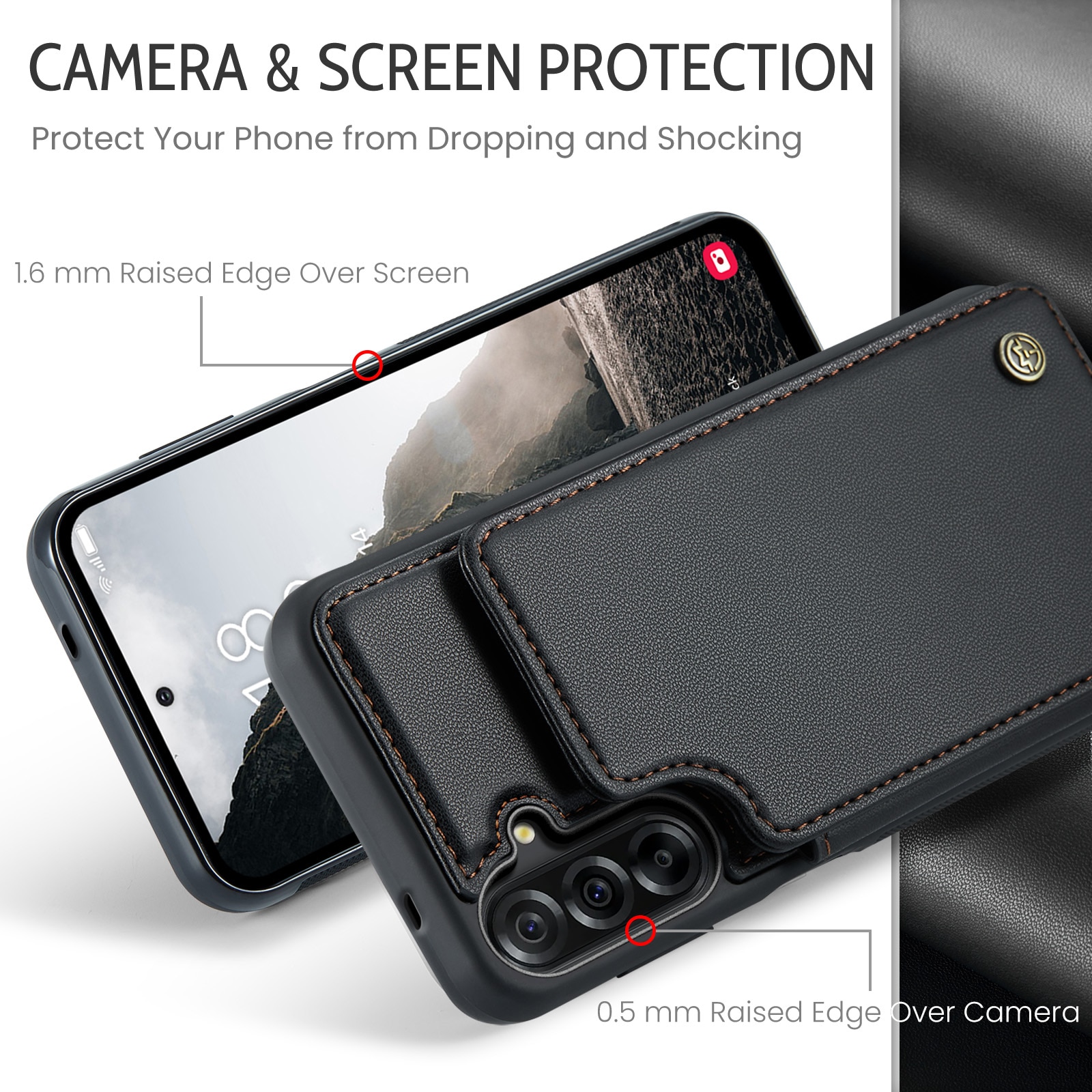 Cover con portacarte anti-RFID Samsung Galaxy A17 nero