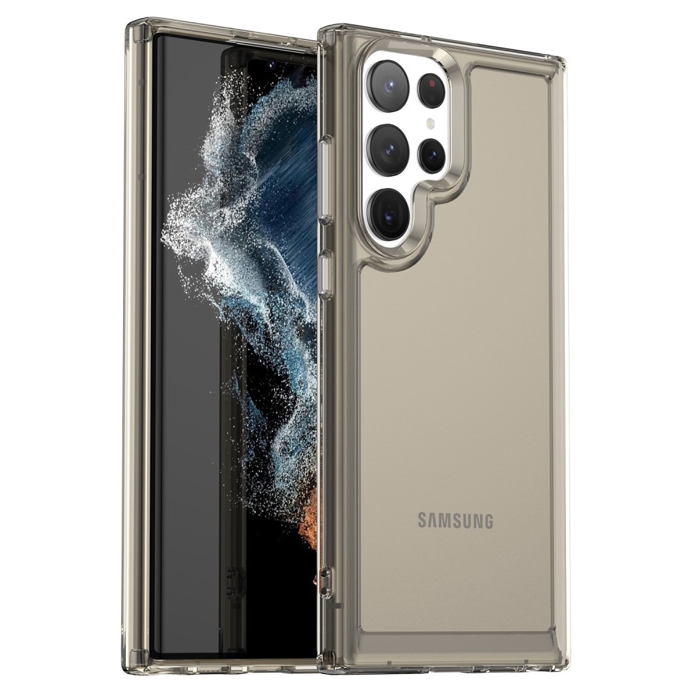 Cover Ibrido Crystal Hybrid Samsung Galaxy S23 Ultra grigio
