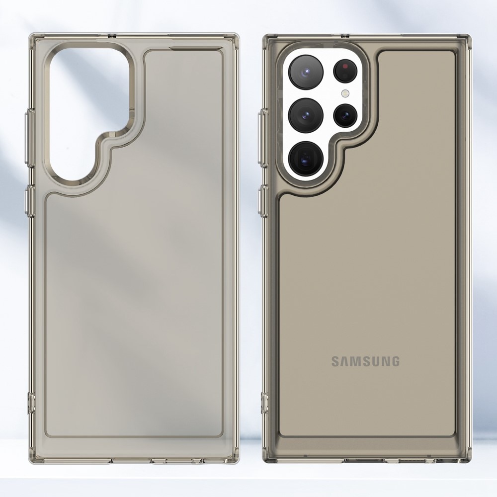 Cover Ibrido Crystal Hybrid Samsung Galaxy S23 Ultra grigio