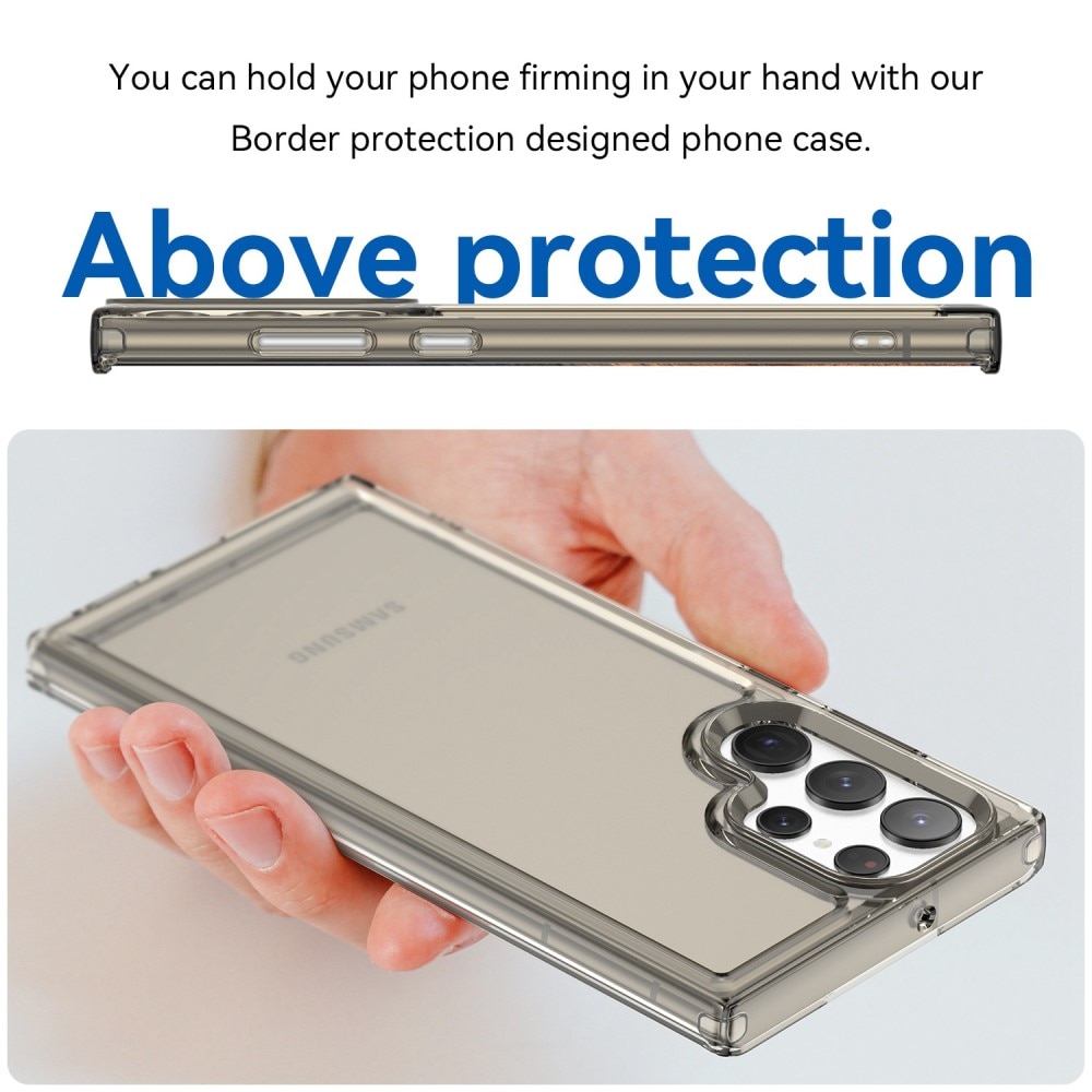 Cover Ibrido Crystal Hybrid Samsung Galaxy S23 Ultra grigio