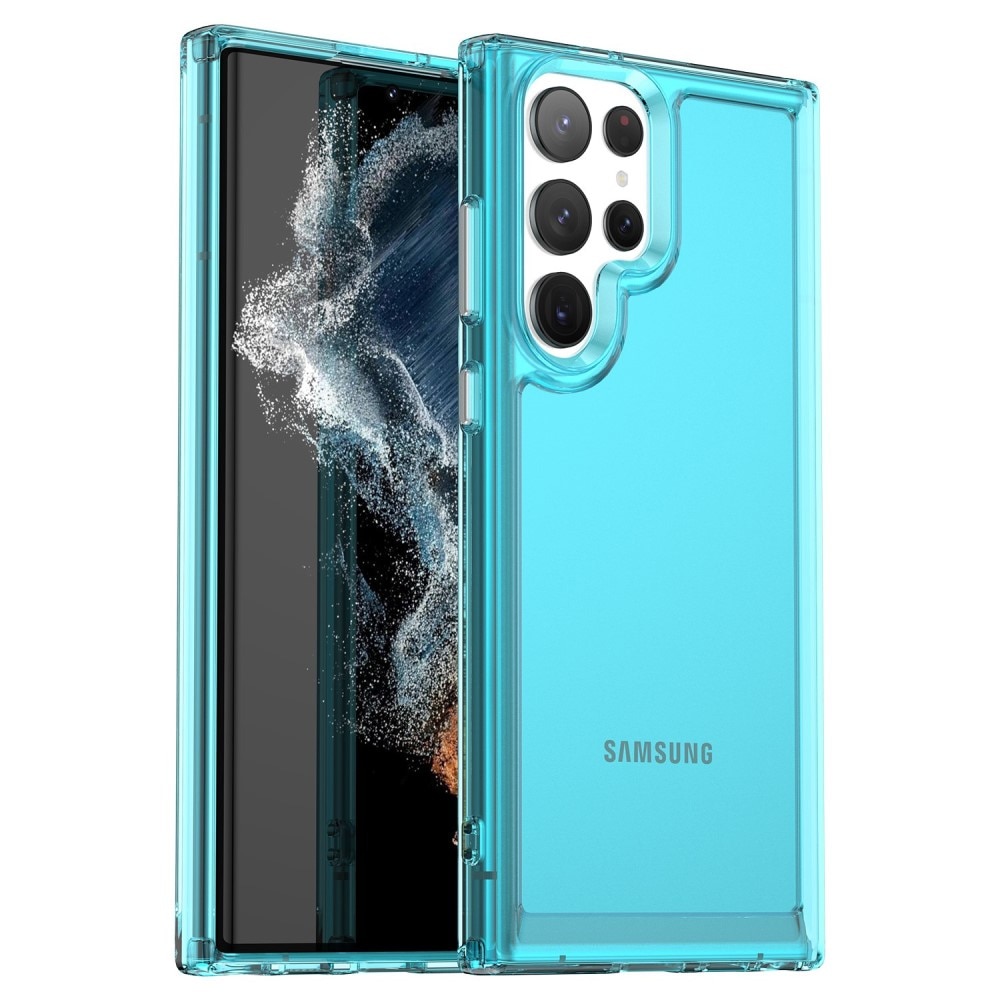 Cover Ibrido Crystal Hybrid Samsung Galaxy S23 Ultra blu