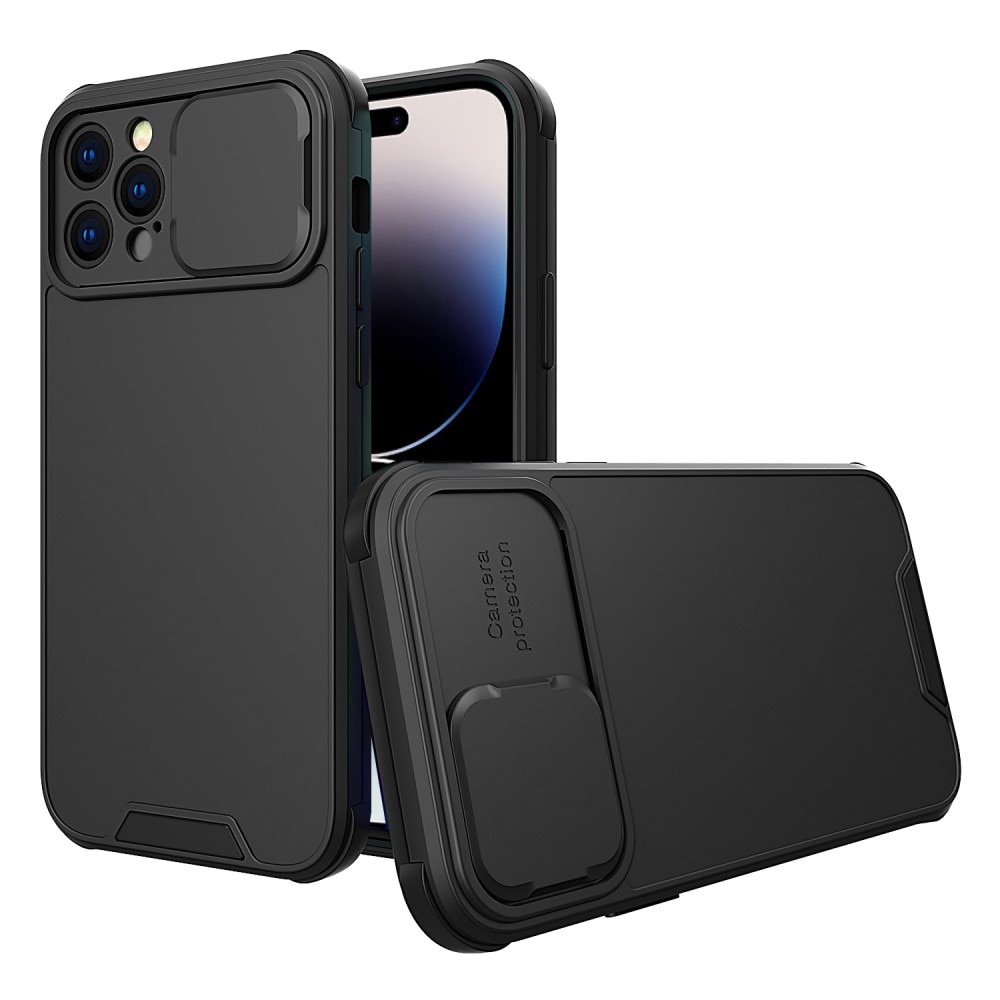 Cover con protezione fotocamera iPhone 14 Pro Max Nero