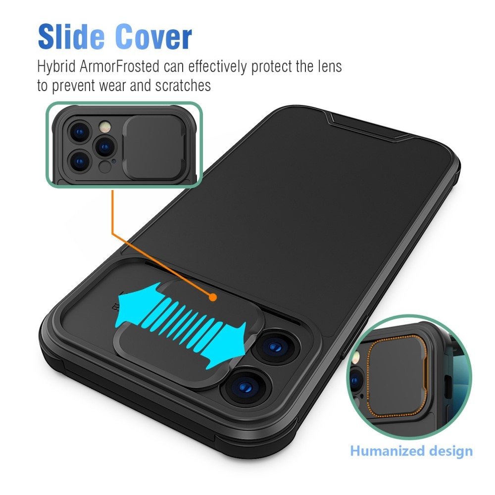 Cover con protezione fotocamera iPhone 14 Pro Max Nero