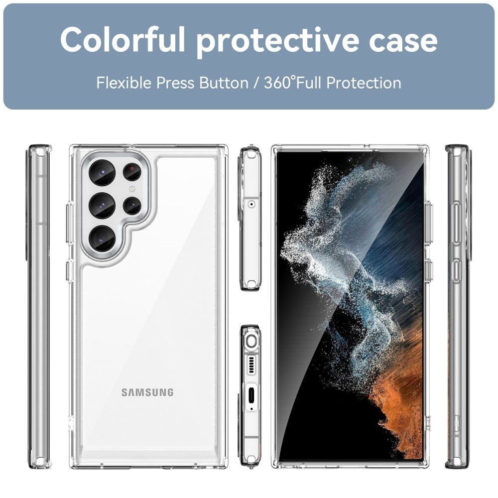 Cover ibrido Crystal Hybrid per Samsung Galaxy S23 Ultra, trasparente