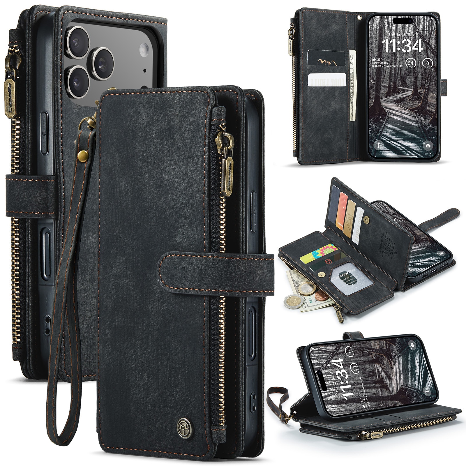 Cover portafoglio Multi-Slot iPhone 17 Pro Grigio
