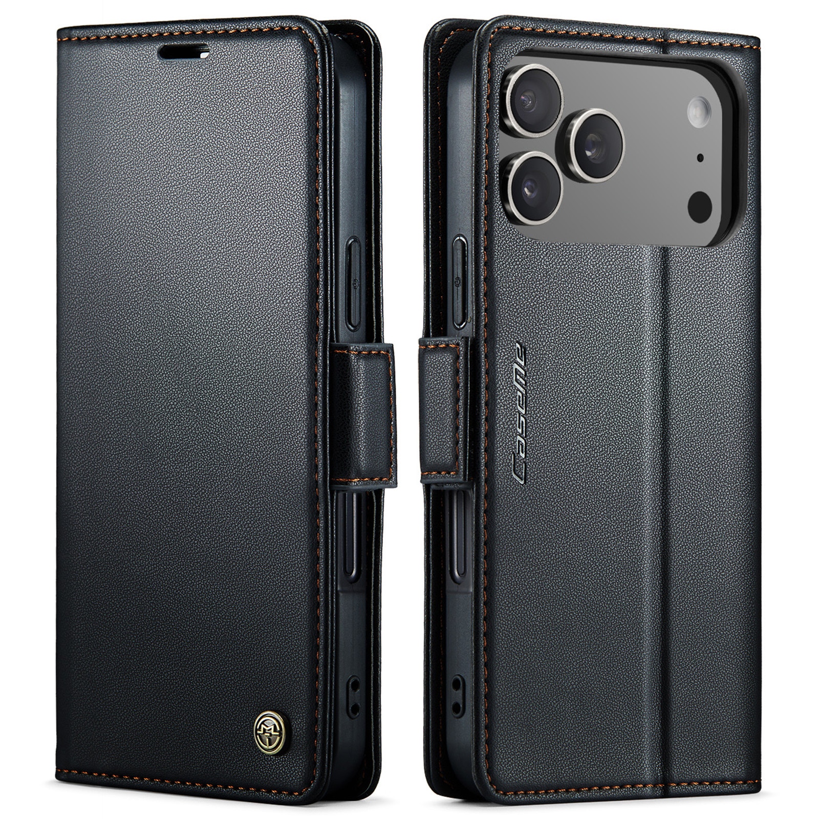 Custodie a portafoglio sottili anti-RFID iPhone 17 Pro Nero