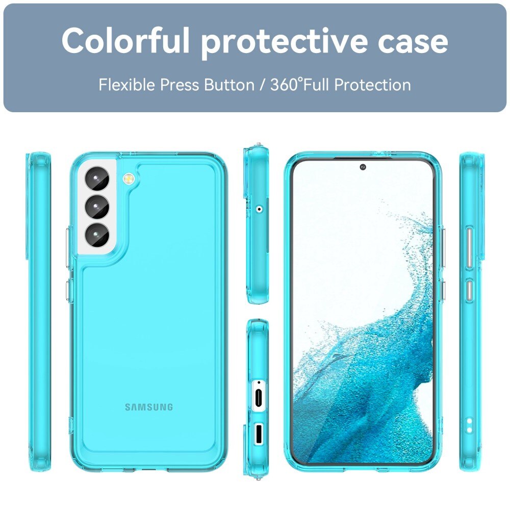 Cover Ibrido Crystal Hybrid Samsung Galaxy S23 Plus blu