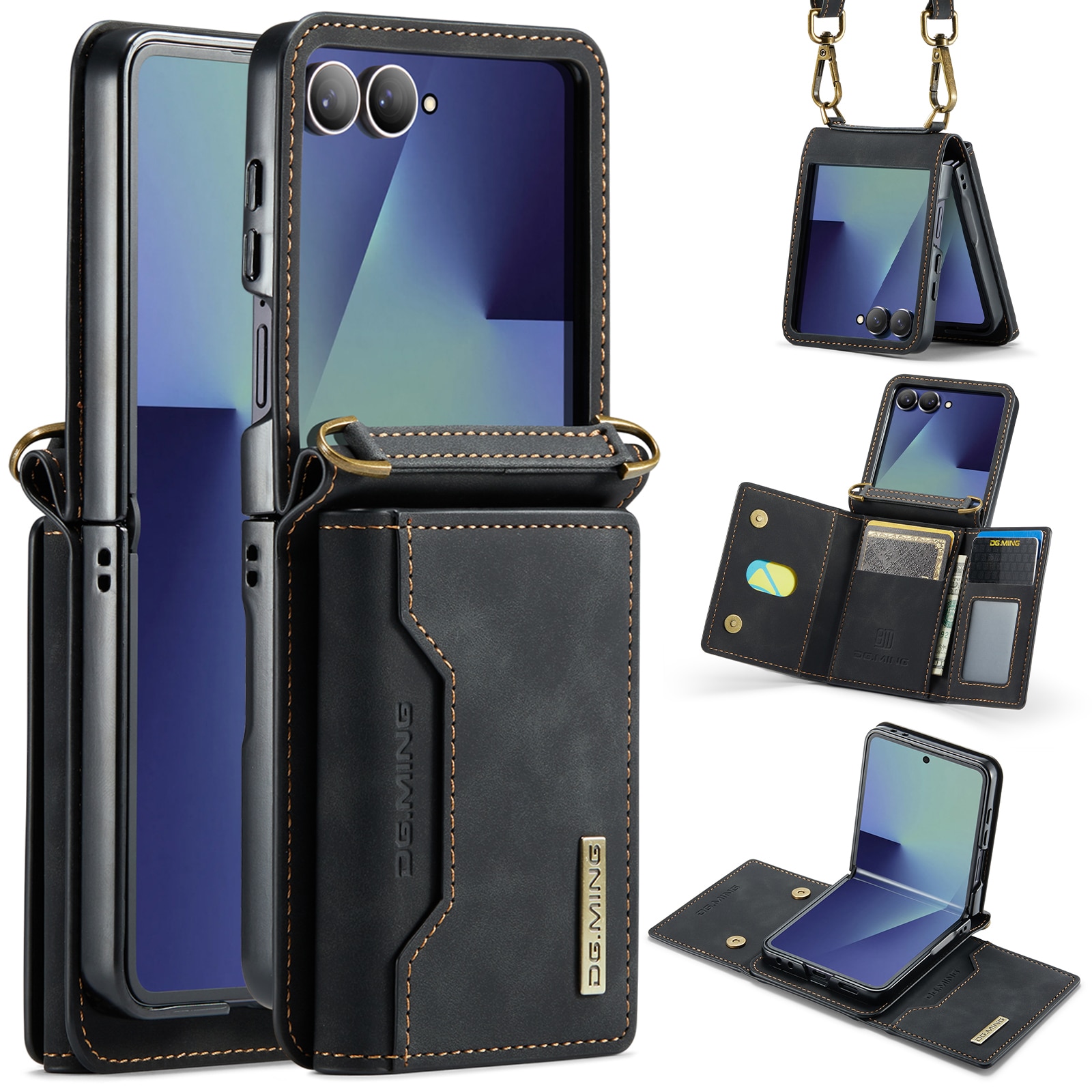 Cover Card Slot Samsung Galaxy Z Flip 7 Nero
