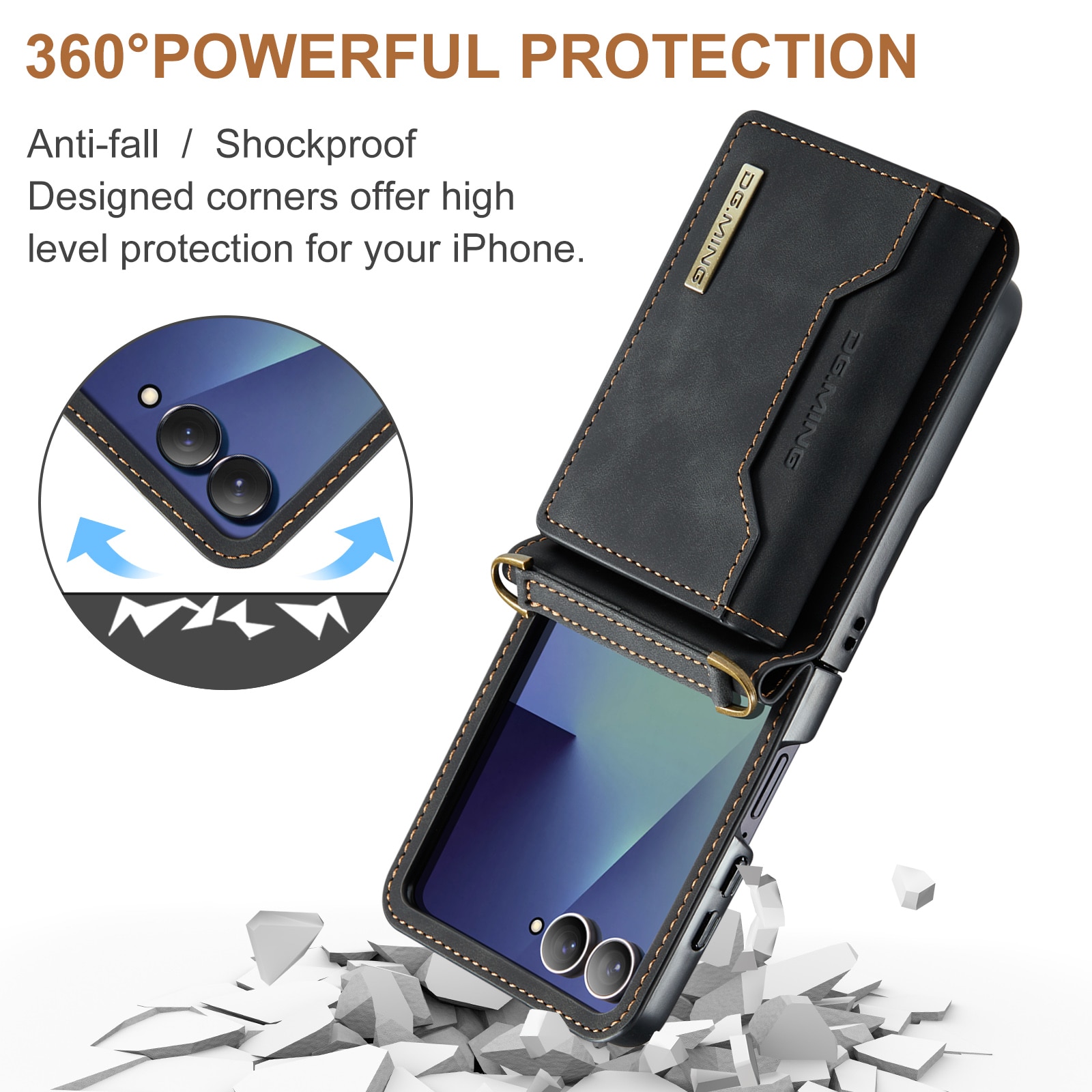 Cover Card Slot Samsung Galaxy Z Flip 7 Nero