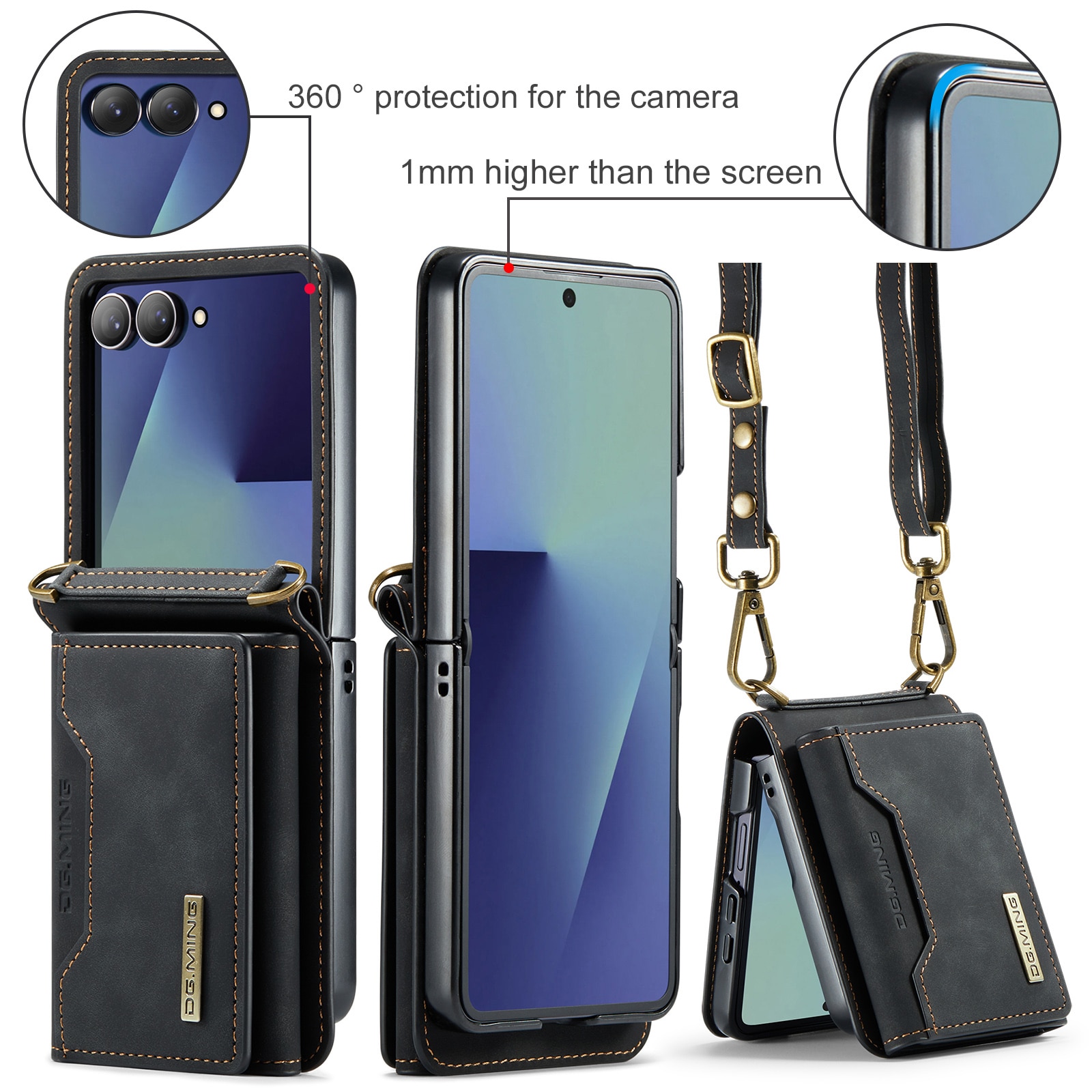 Cover Card Slot Samsung Galaxy Z Flip 7 Nero