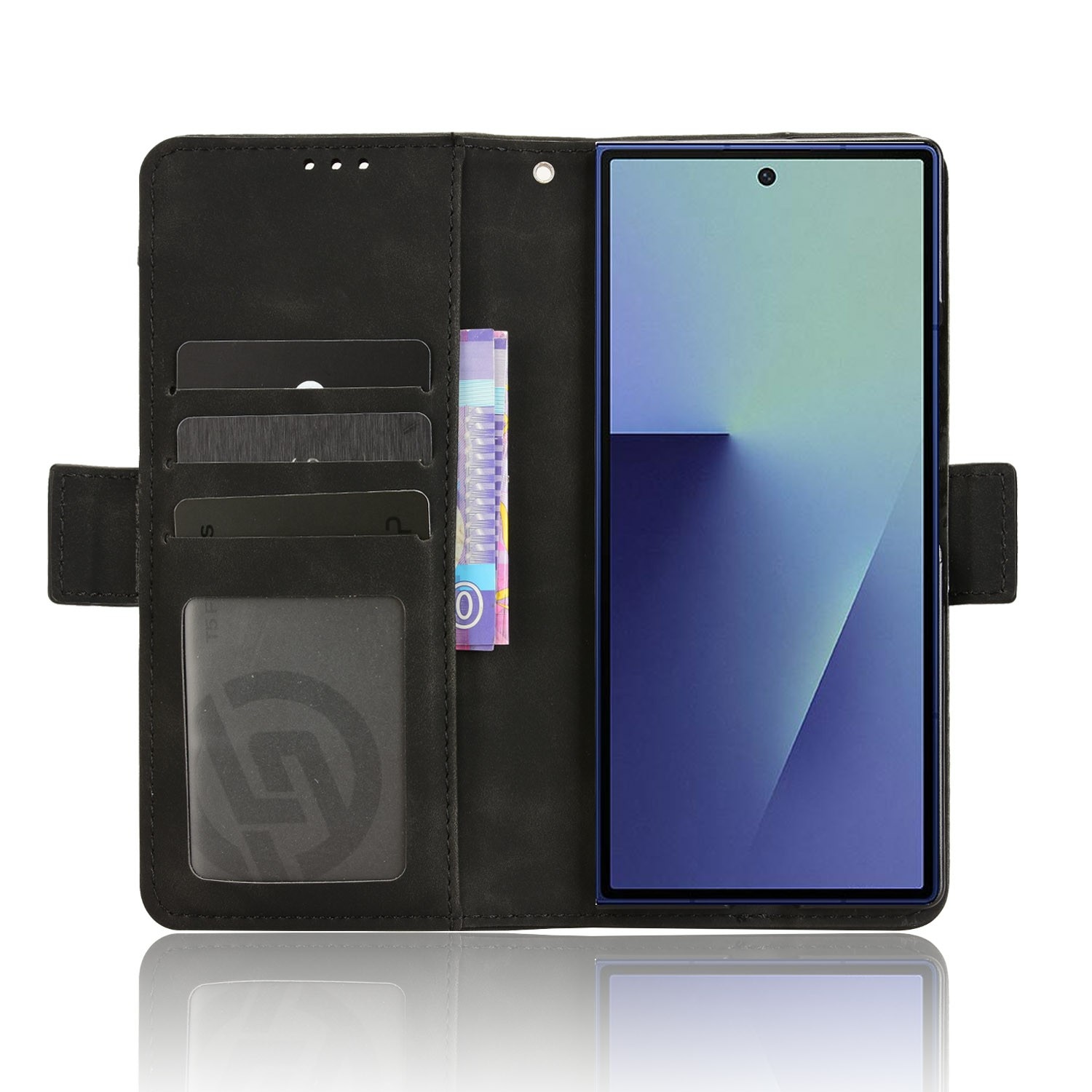 Custodia a portafoglio multipla con portapenne S-pen Samsung Galaxy Z Fold 7 nero