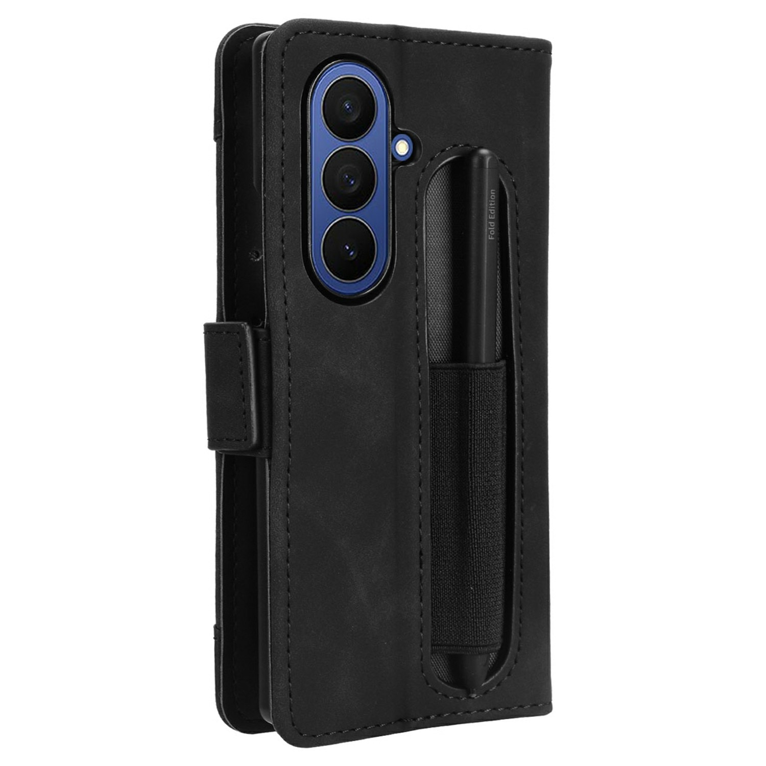 Custodia a portafoglio multipla con portapenne S-pen Samsung Galaxy Z Fold 7 nero