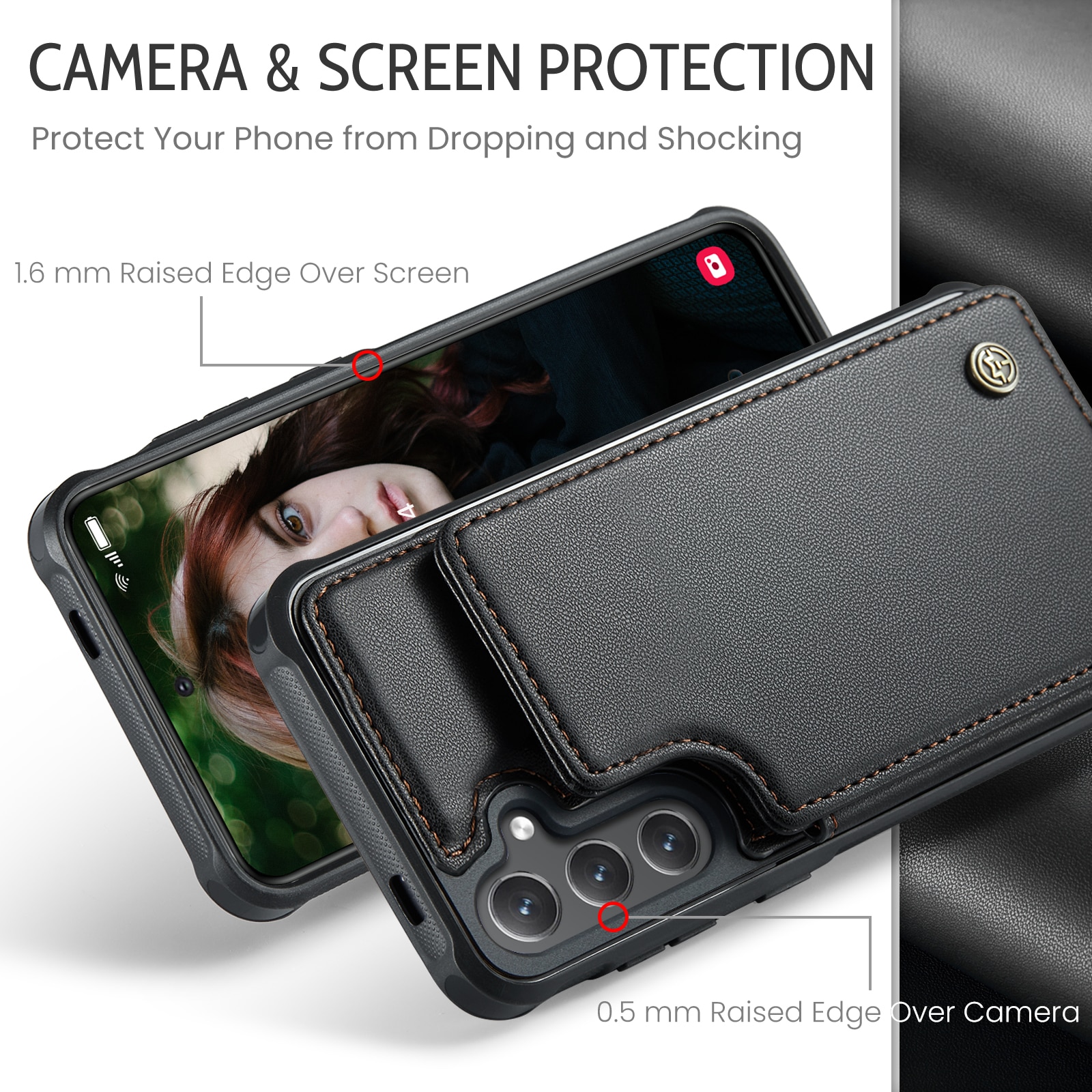 Cover con portacarte anti-RFID Samsung Galaxy S25 FE nero