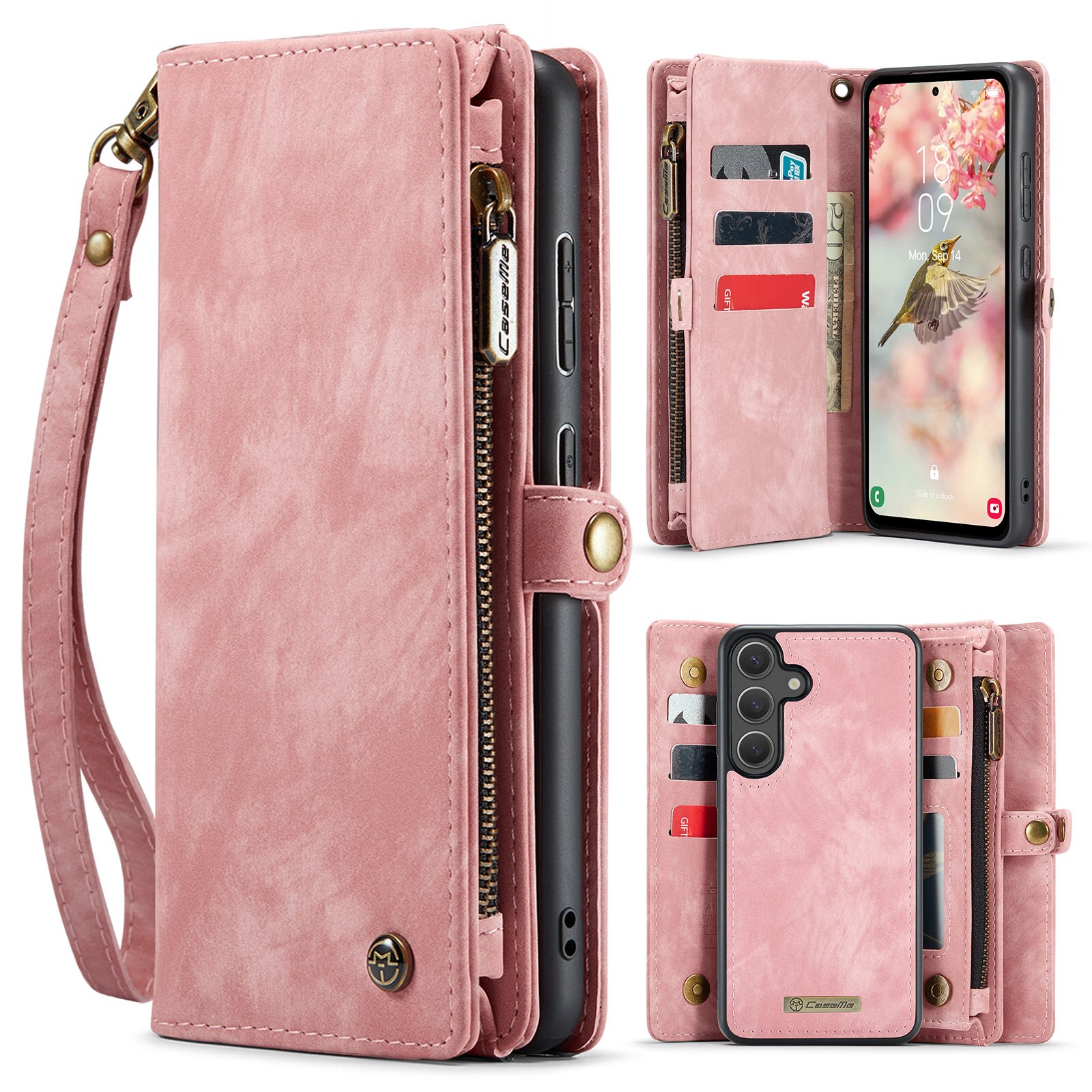 Cover portafoglio Multi-Slot Samsung Galaxy S25 FE Rosa