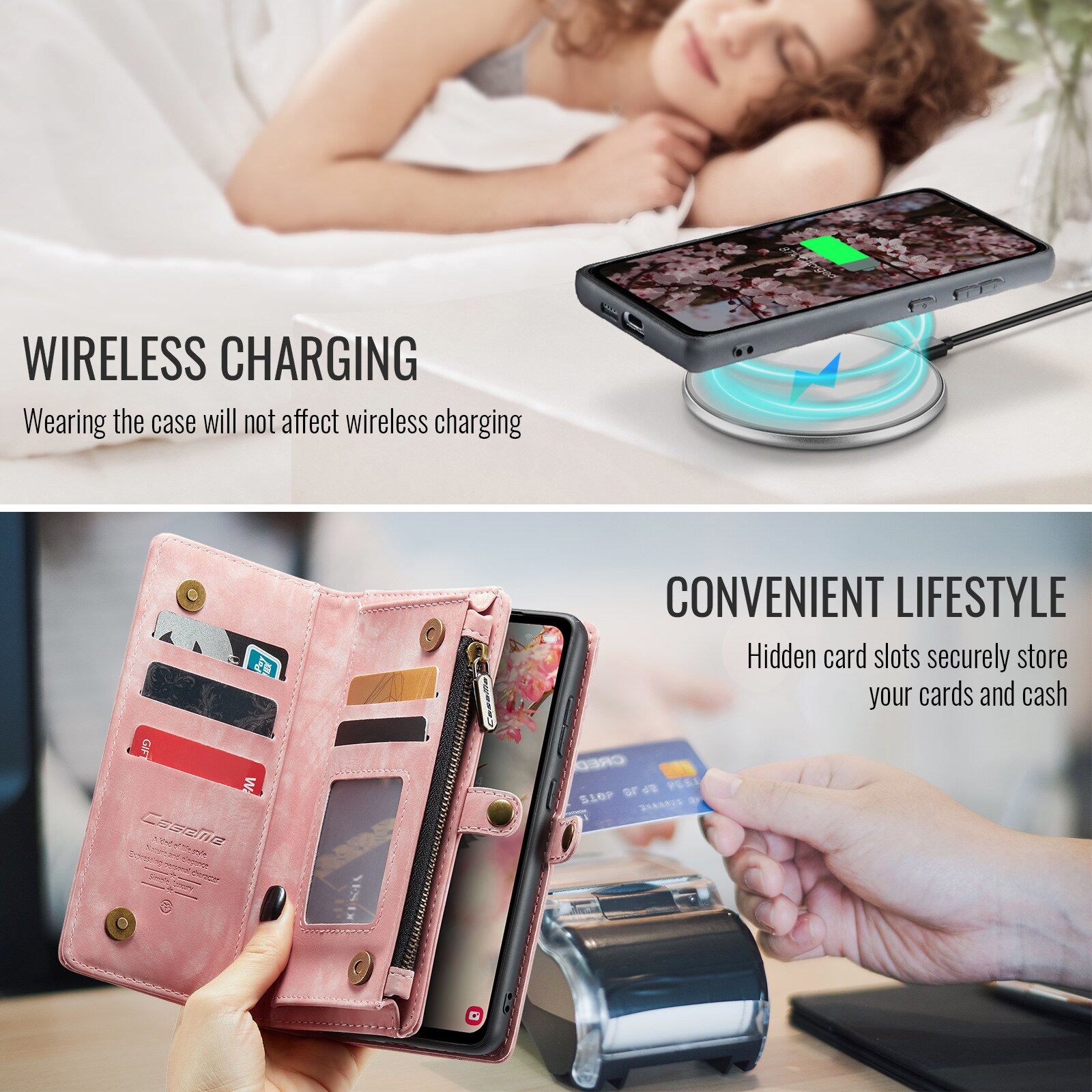 Cover portafoglio Multi-Slot Samsung Galaxy S25 FE Rosa