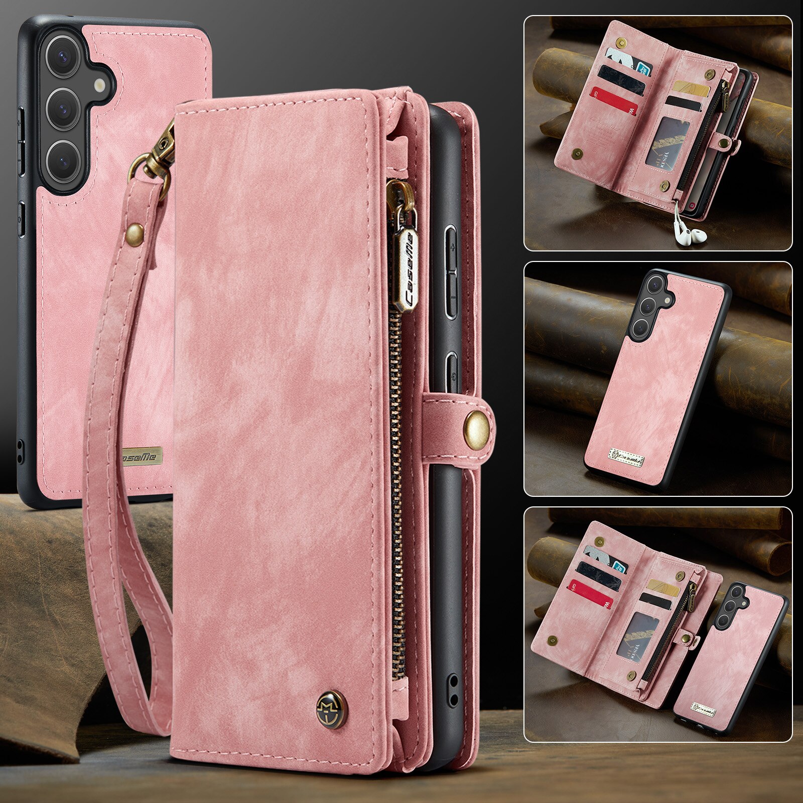 Cover portafoglio Multi-Slot Samsung Galaxy S25 FE Rosa
