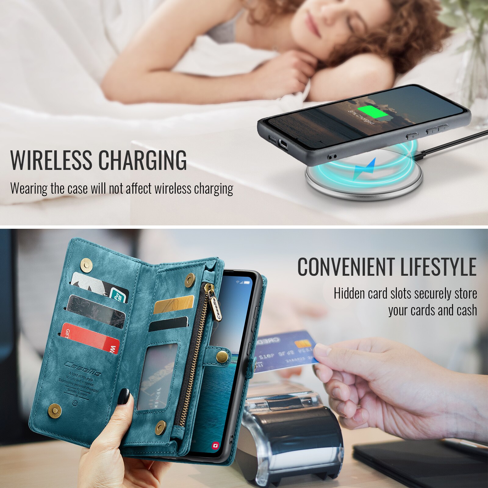 Cover portafoglio Multi-Slot Samsung Galaxy S25 FE Blu
