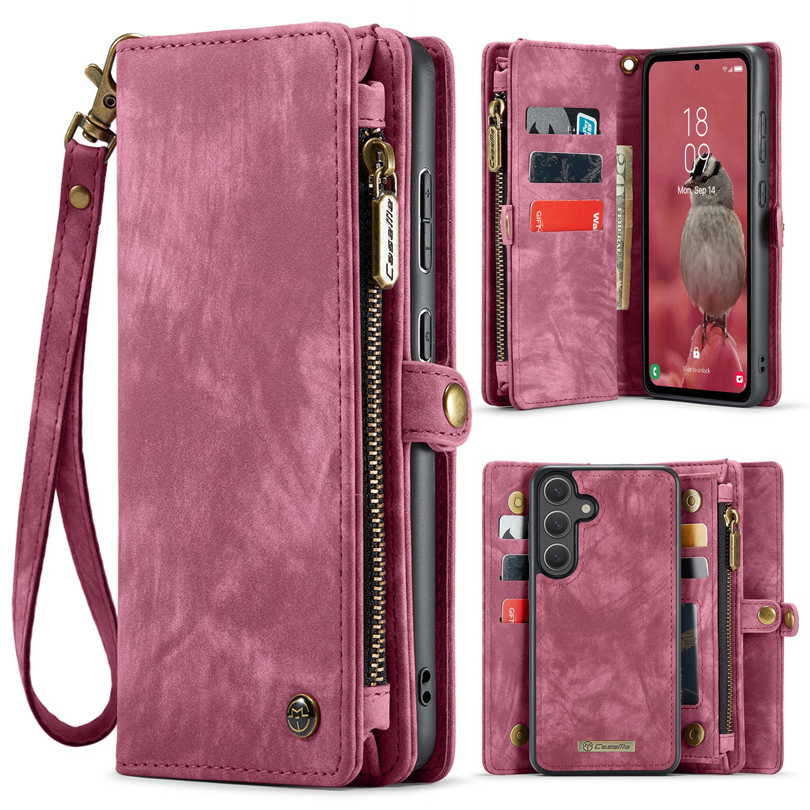 Cover portafoglio Multi-Slot Samsung Galaxy S25 FE Rosso