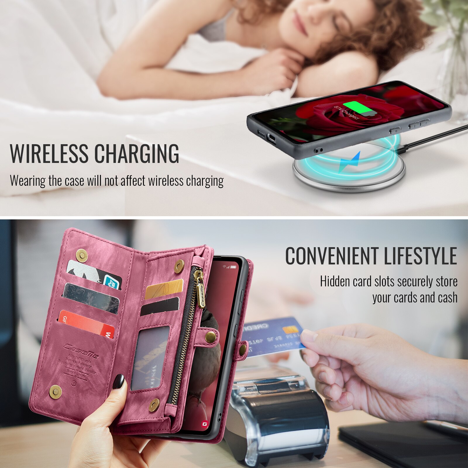 Cover portafoglio Multi-Slot Samsung Galaxy S25 FE Rosso