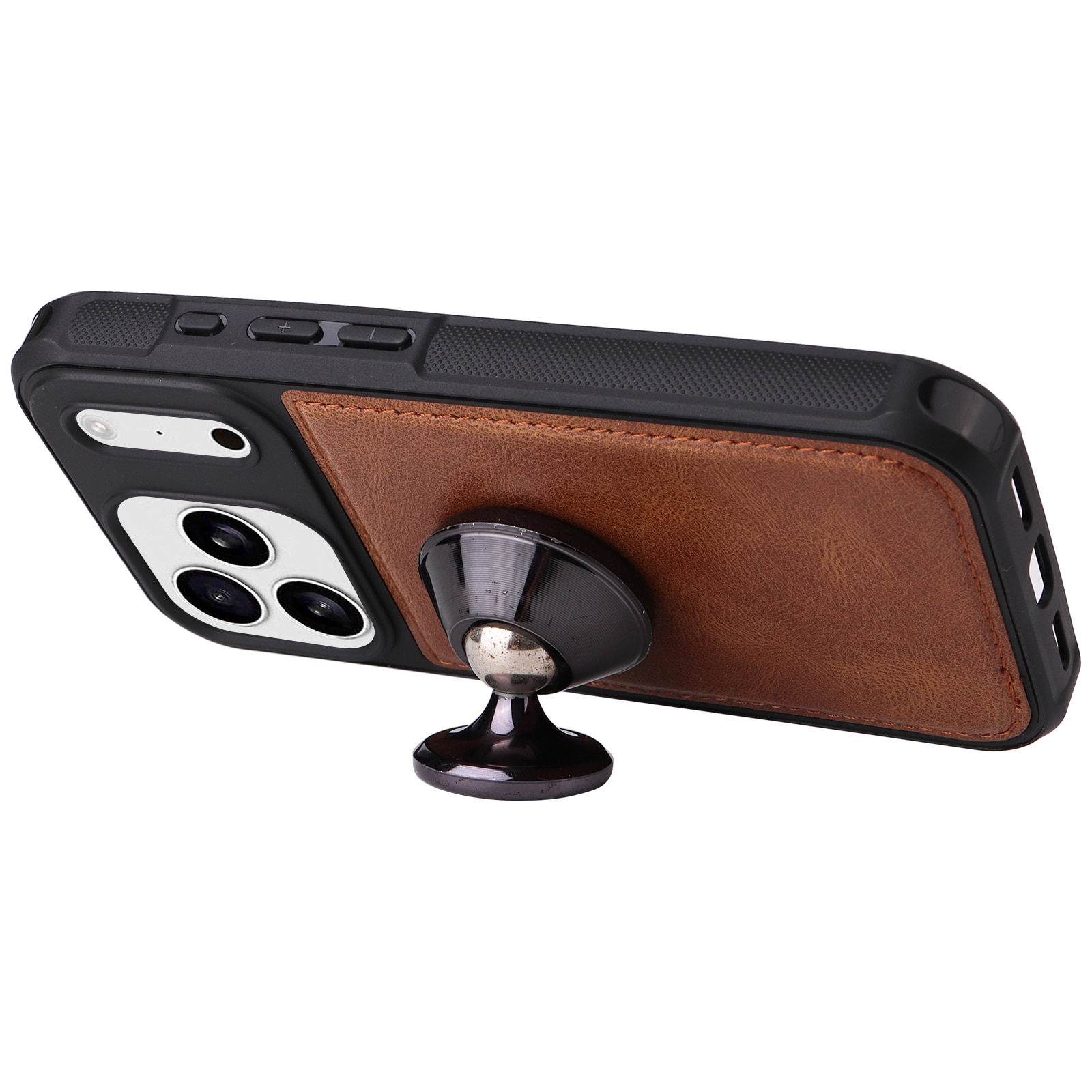 Magnet Leather Multi Wallet iPhone 17 Pro Max Marrone