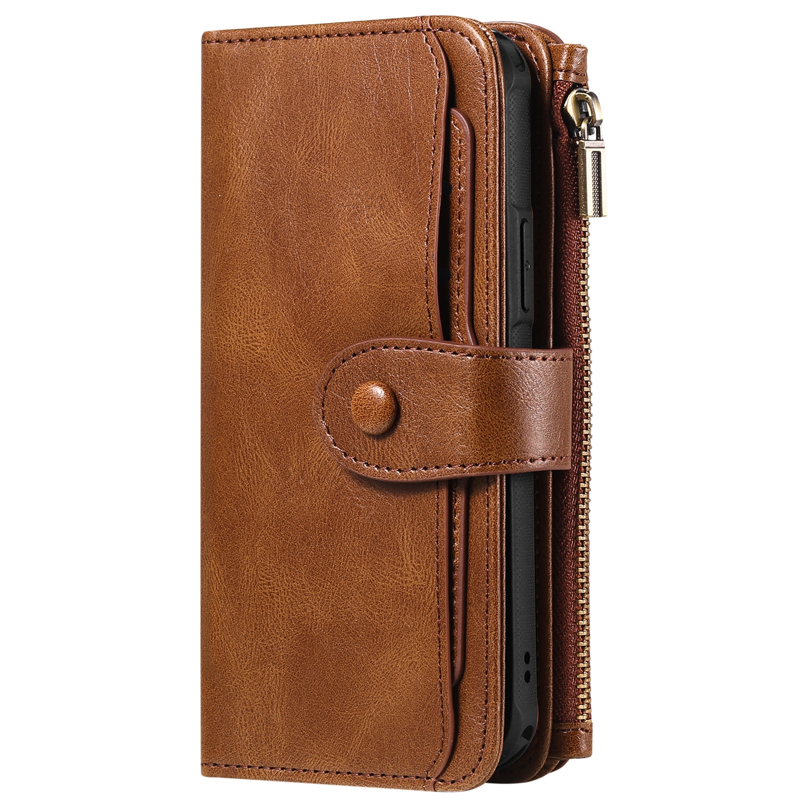 Magnet Leather Multi Wallet iPhone 17 Pro Max Marrone